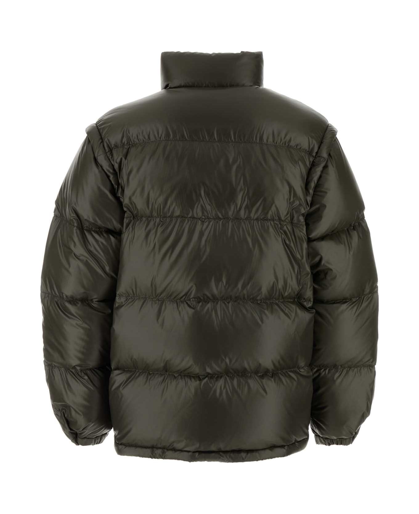 Prada Olive Green Nylon Down Jacket - MIMETICO ダウンジャケット