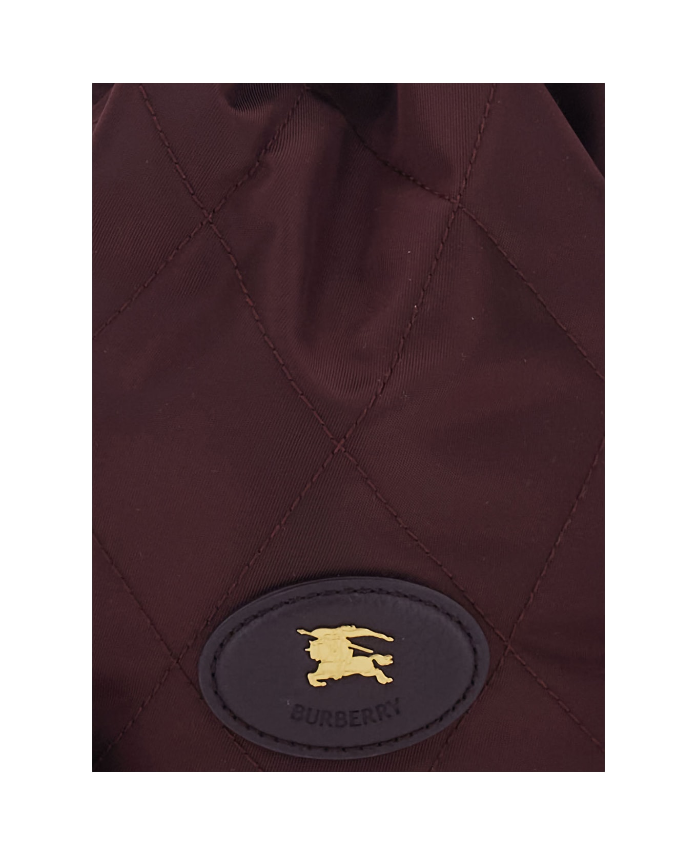 Burberry Bordeaux Handbag With Chain Shoulder Strap And Ekd Patch On The Front In Fabric Woman - Bordeaux