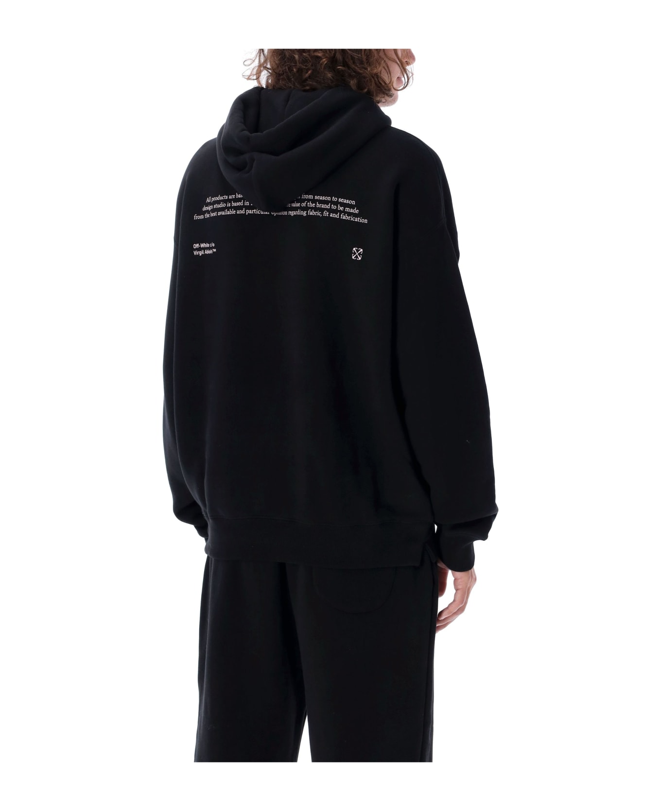 Off-White Script Mary Skate Hoodie - BLACK MULTI