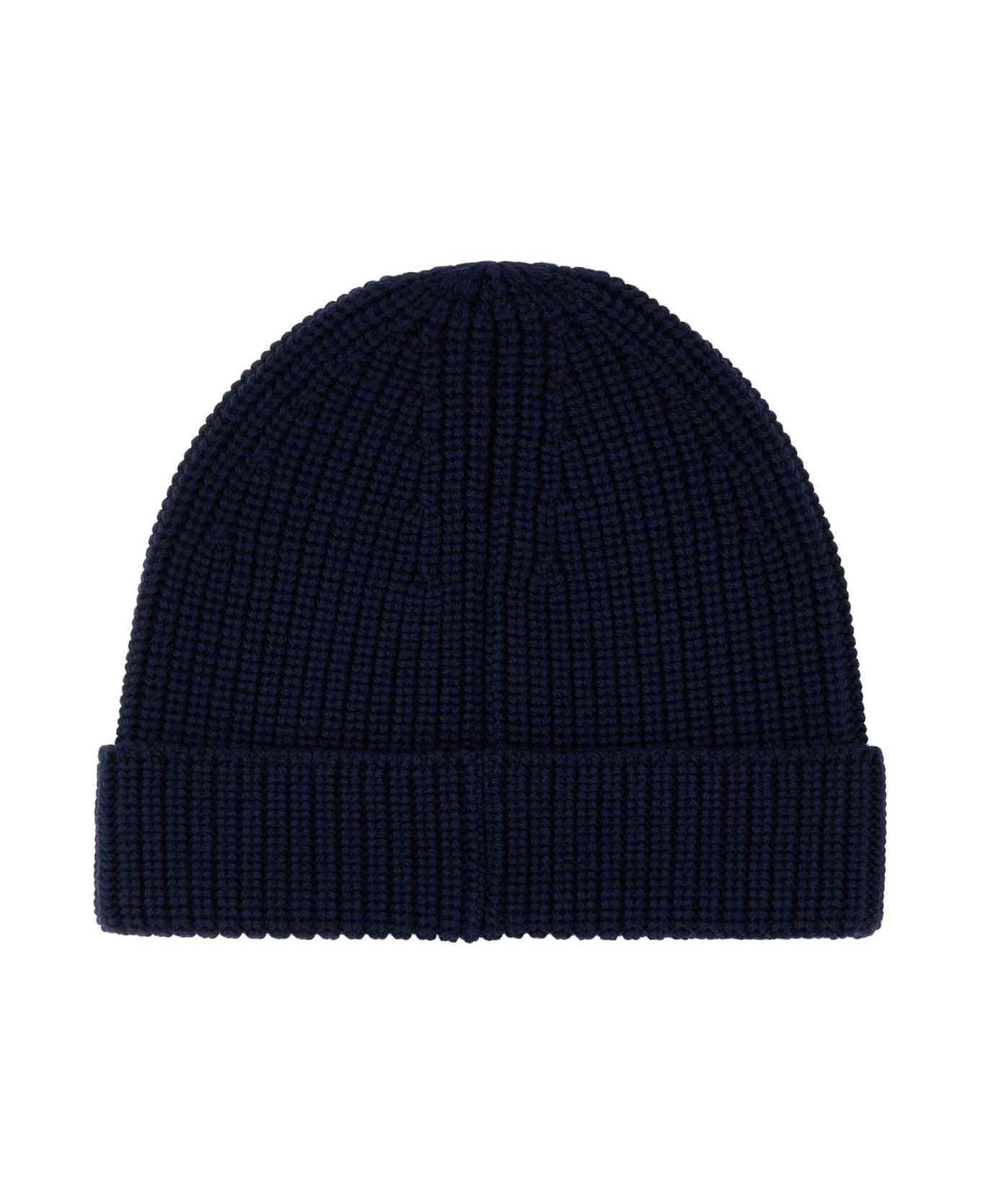 Valentino Garavani Wool Beanie Hat - NAVY