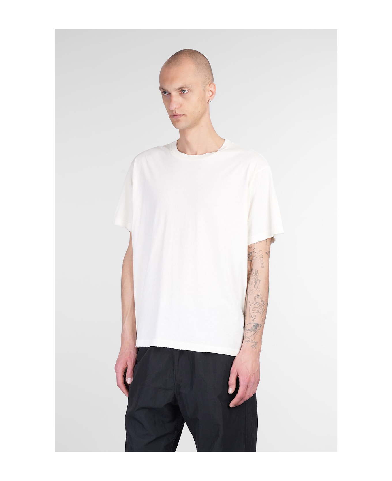 John Elliott T-shirt In Beige Cotton - beige