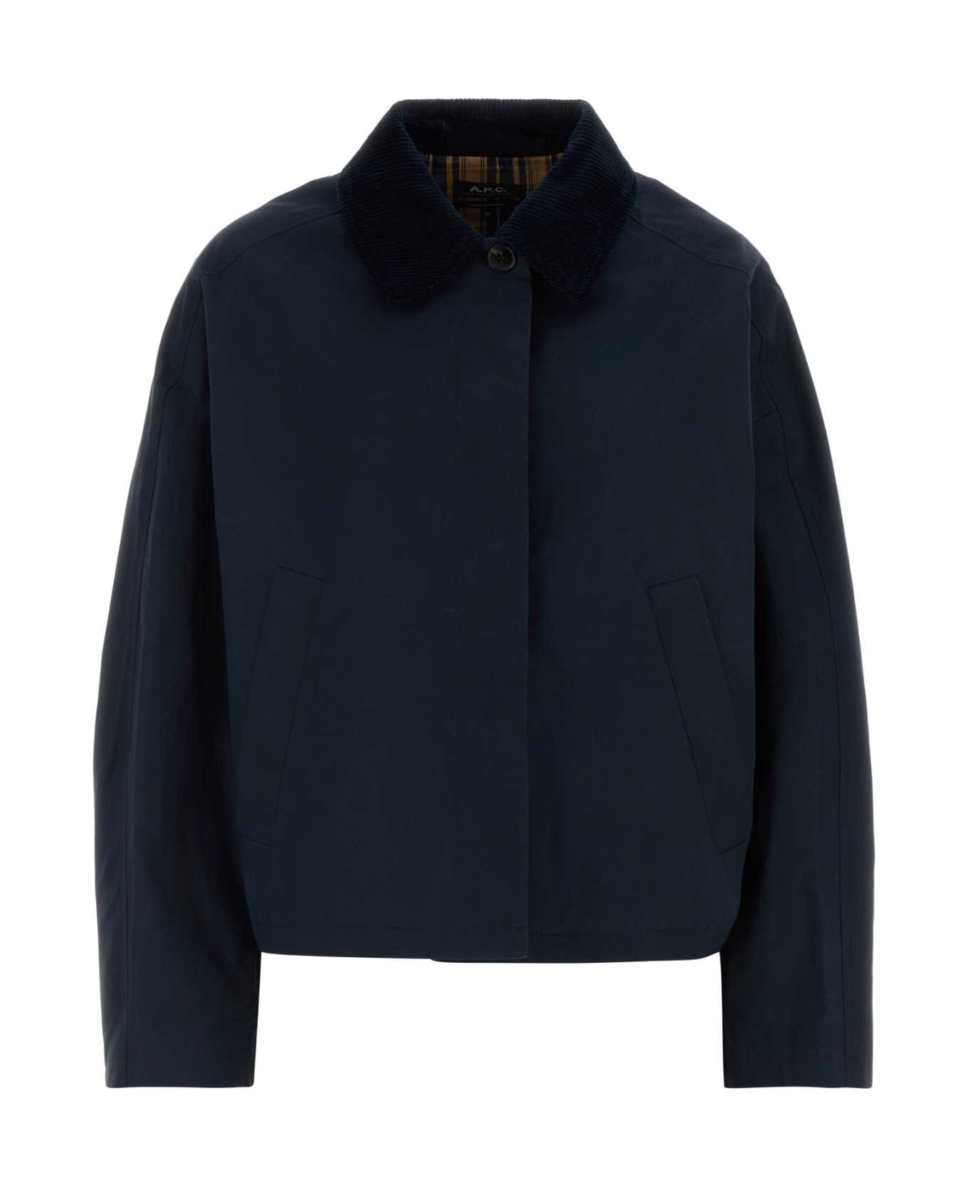 A.P.C. Dark Blue Cotton Becca Jacket - DARKNAVY