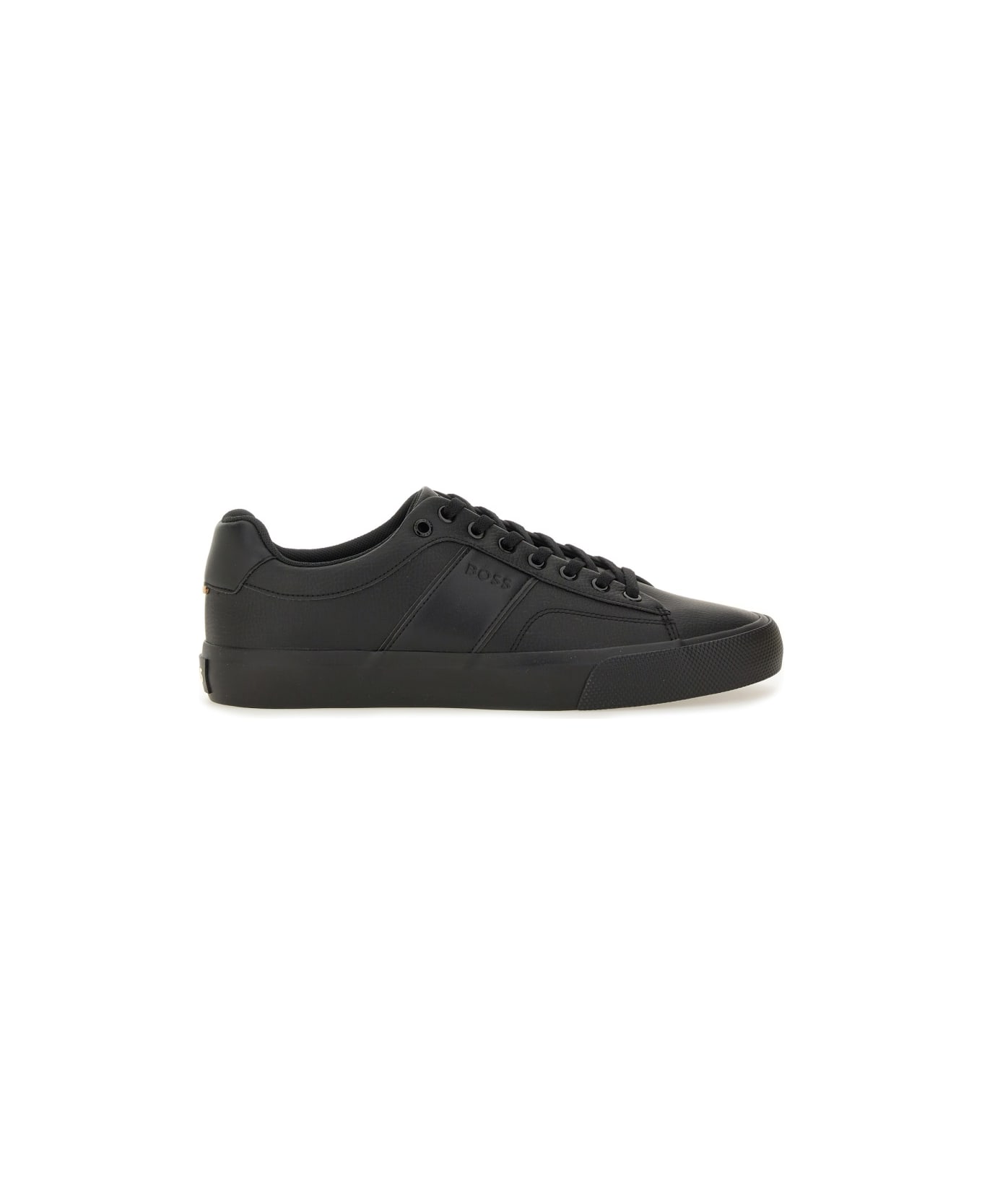 Hugo Boss Leather Sneaker - BLACK