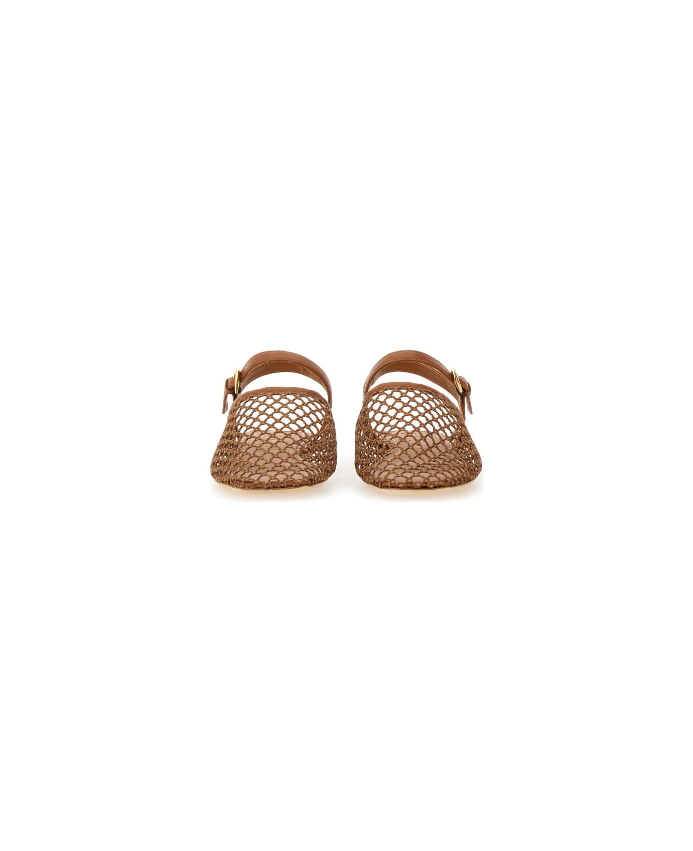 STAUD Net Sandal. - BROWN