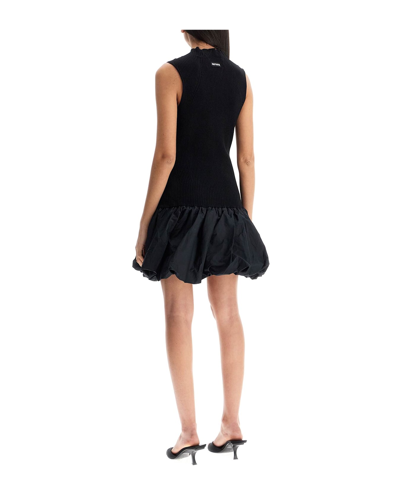 Rotate by Birger Christensen Black Mini Knitted Dress - BLACK (Black)