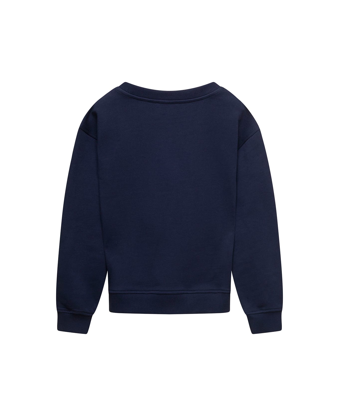 Moschino Blue Crewneck Sweatshirt With Baby Bear Print In Cotton Boy - Blu