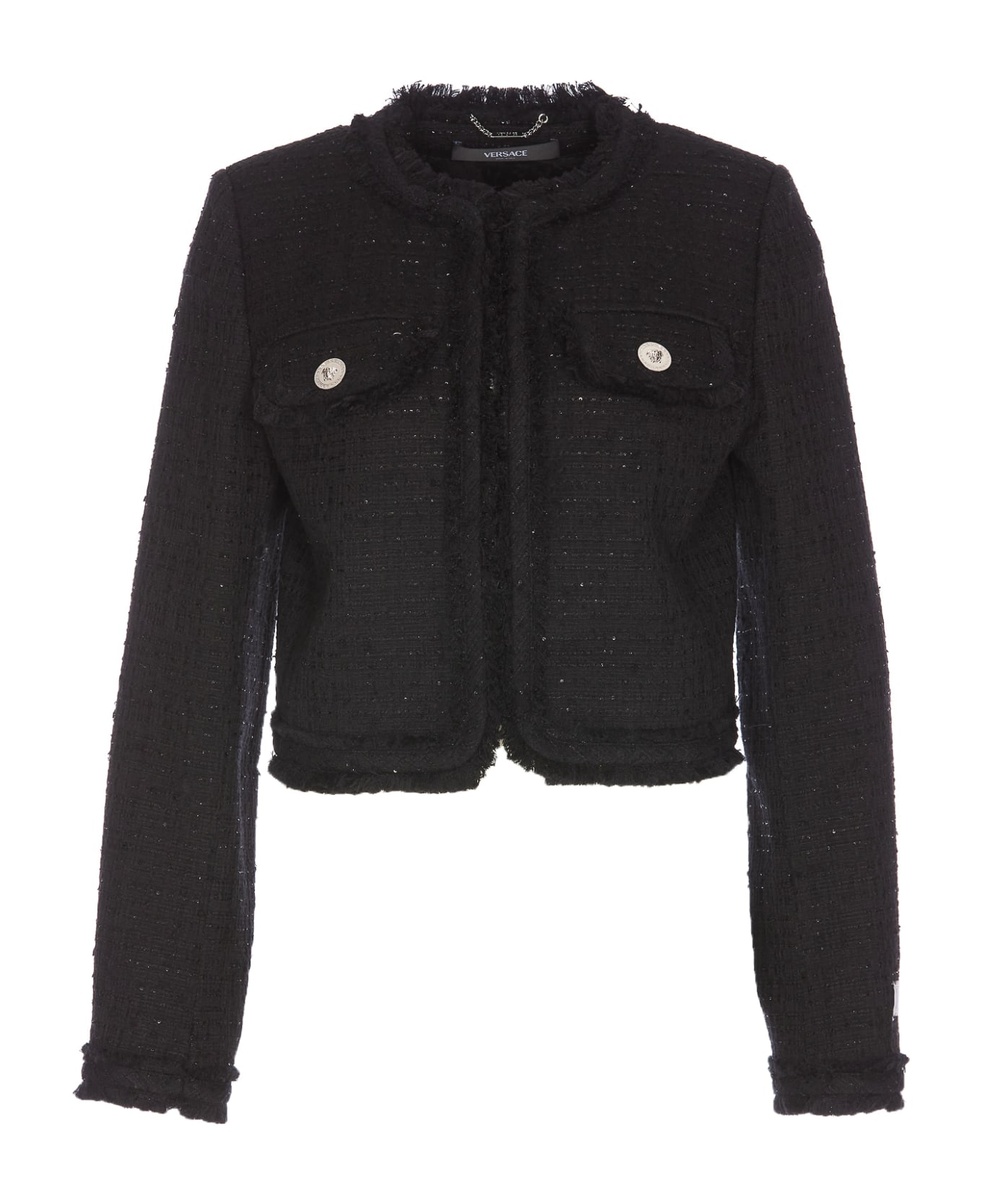Versace Informal Tweed Jacket - Black