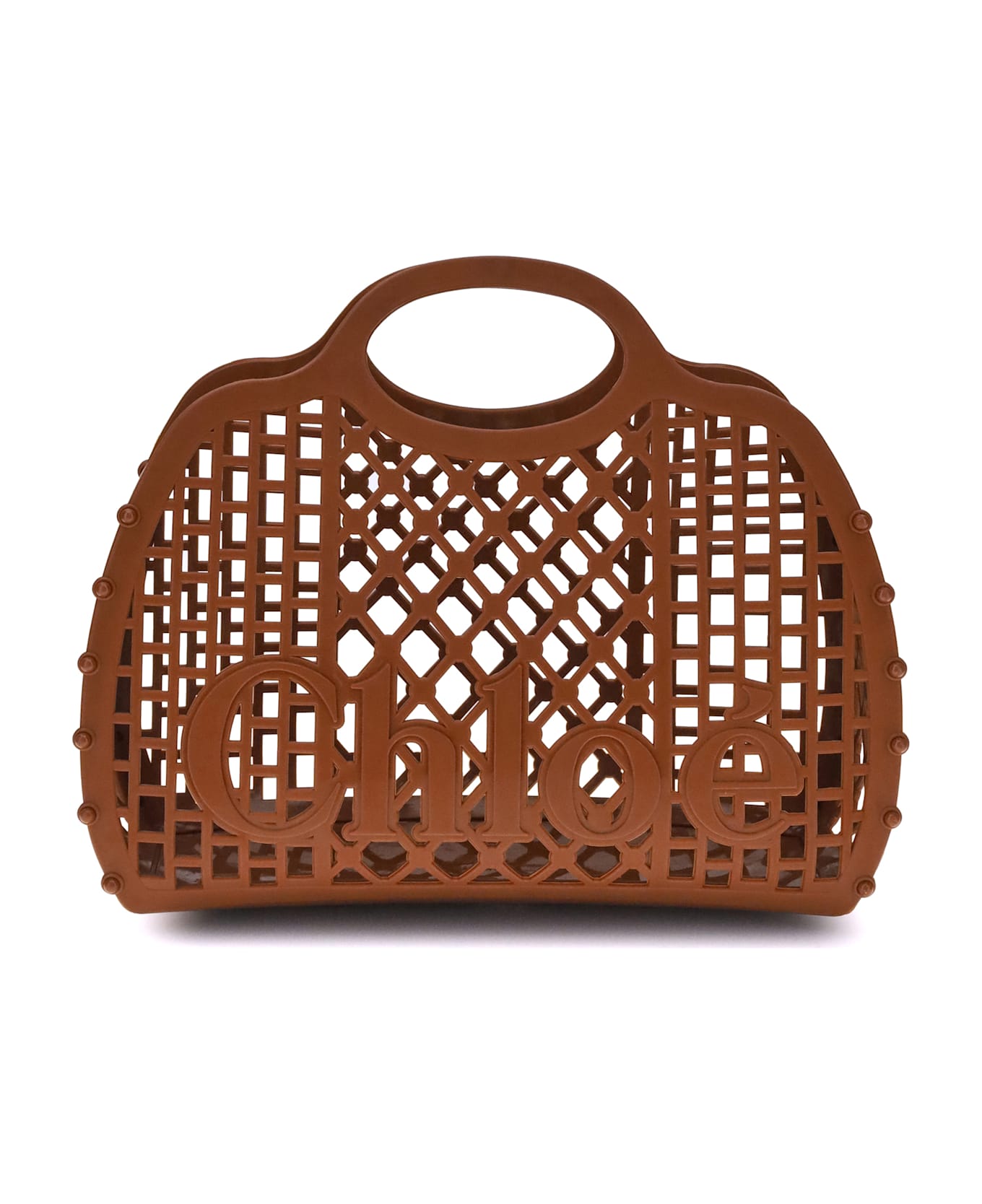 Chloé Cage Handbag - BROWN