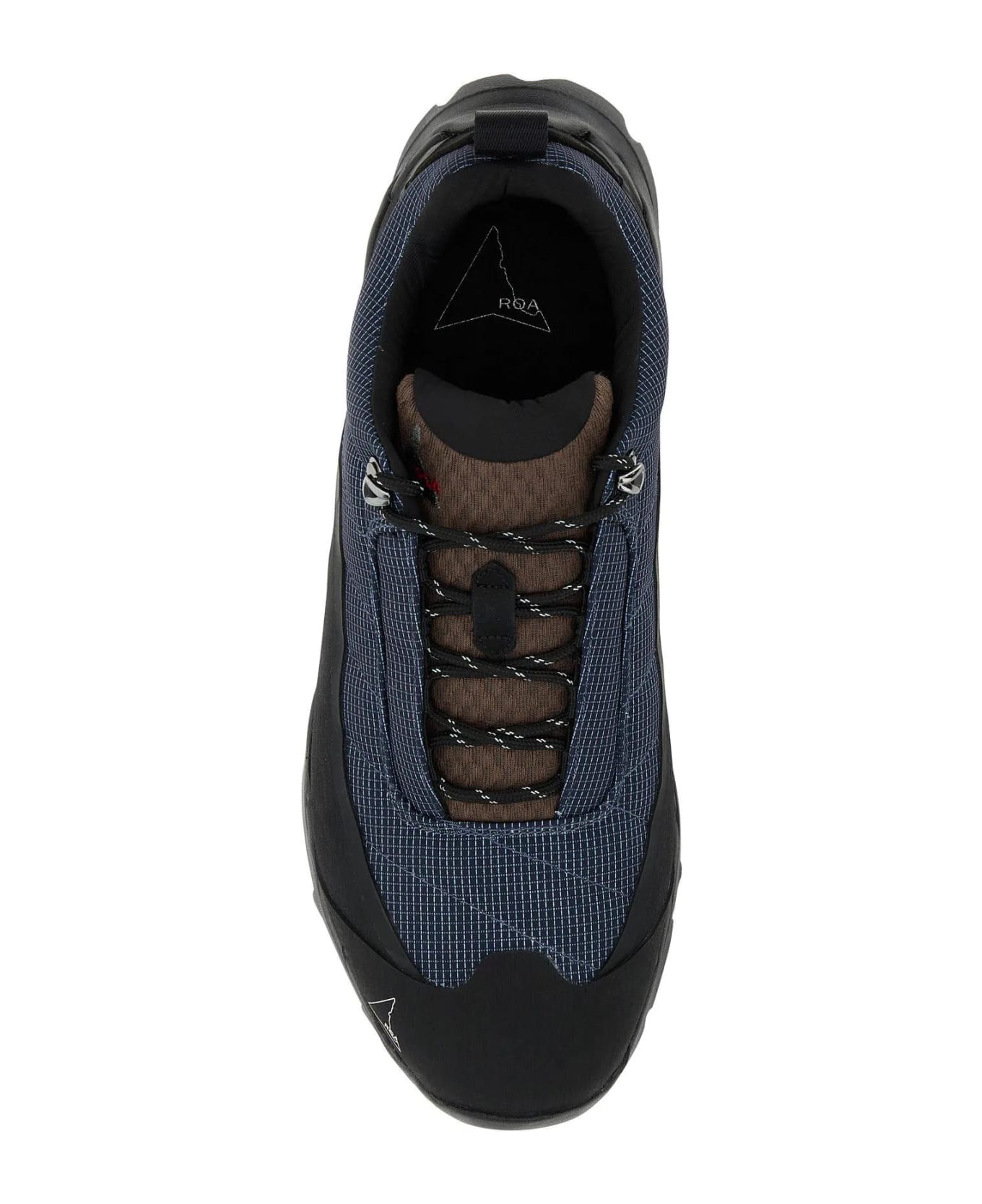 ROA Two-tone Leather And Fabric Katharina Sneakers - Blue スニーカー