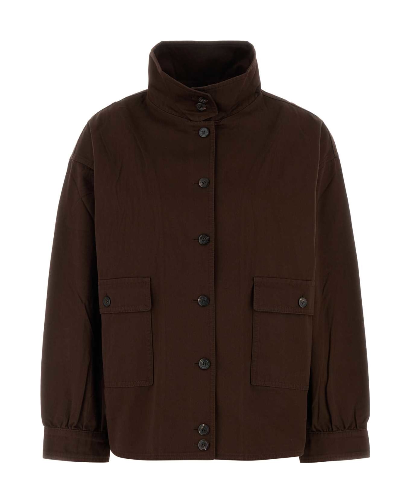 Prada Brown Gabardine Jacket - CACAO