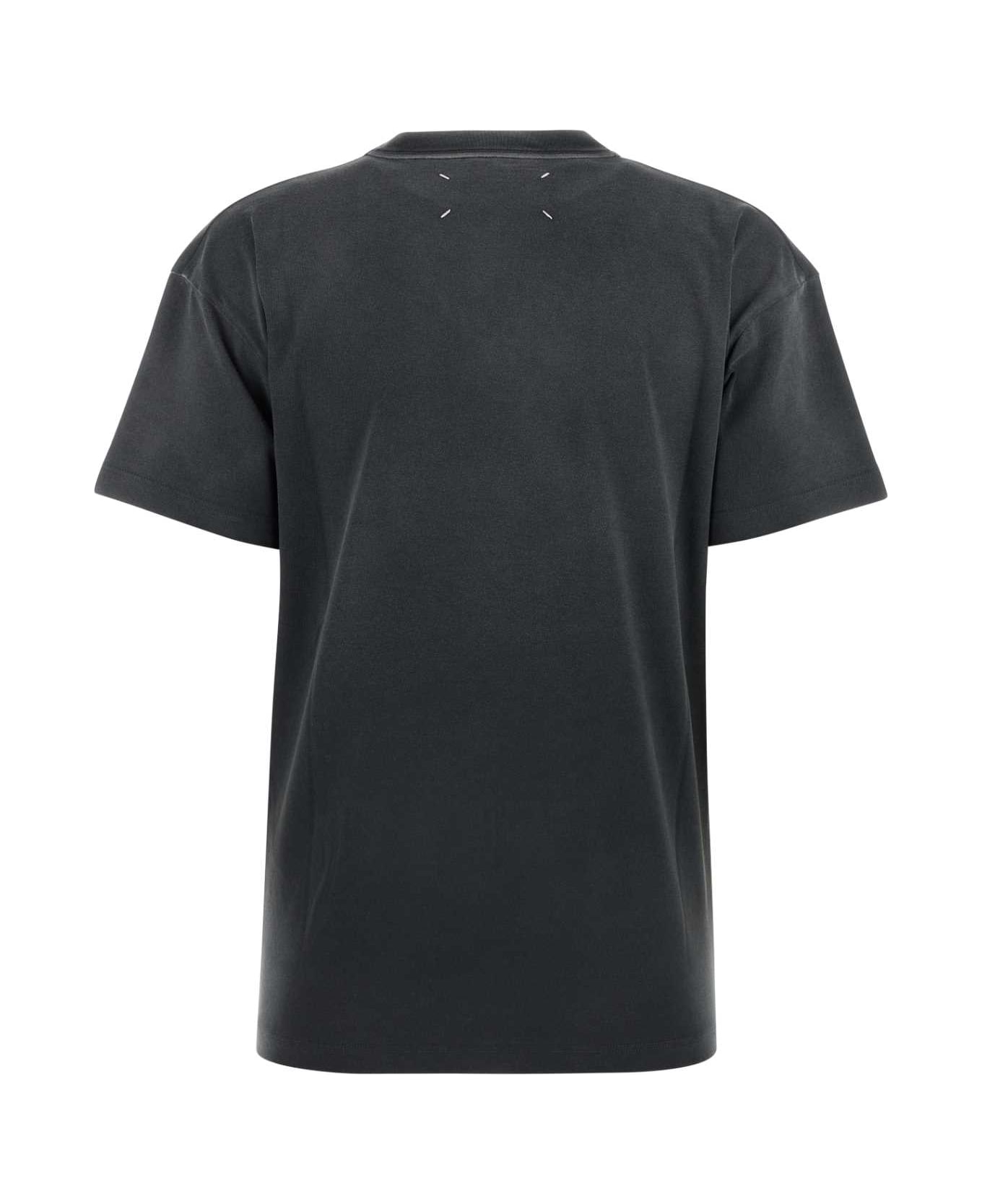 Maison Margiela Charcoal Cotton T-shirt - WASHEDBLACK Tシャツ