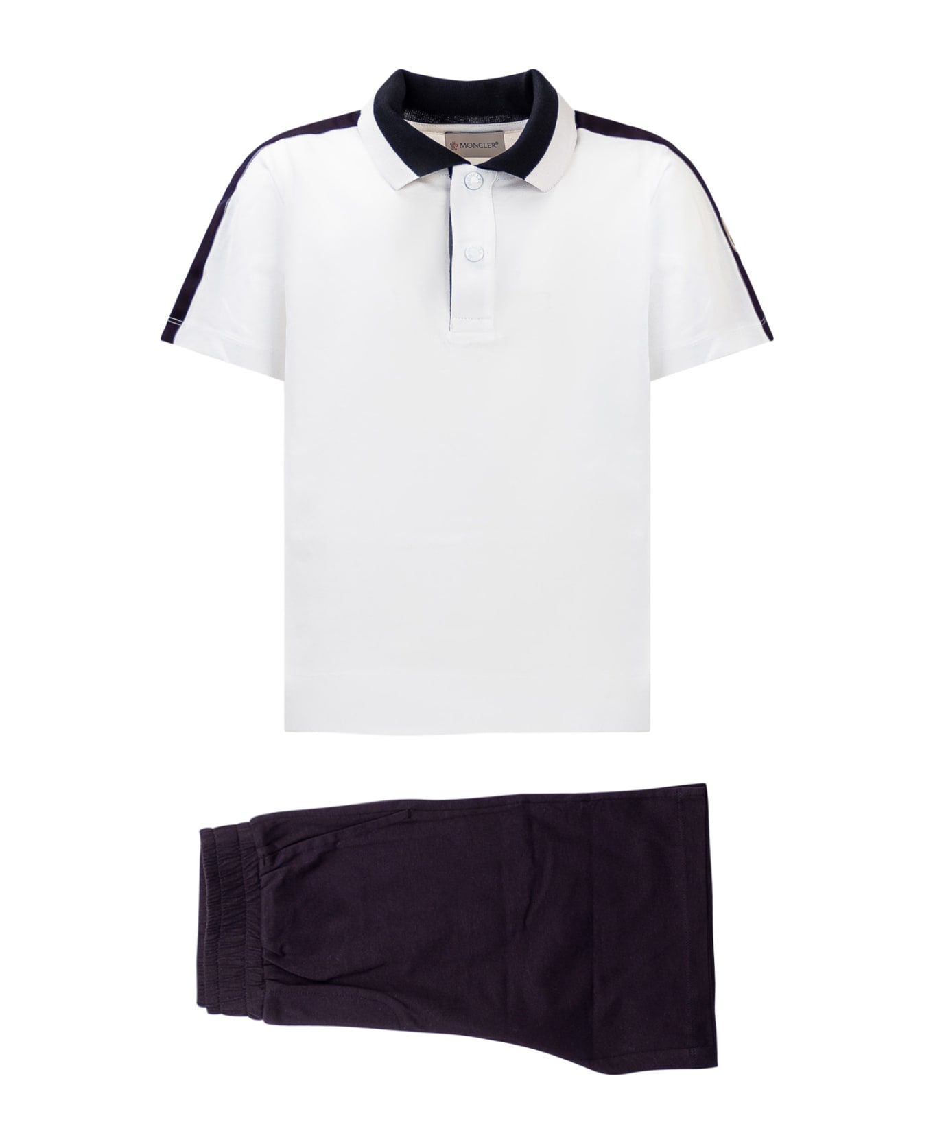 Moncler T-shirt And Shorts Set - BIANCO BLU ジャンプスーツ