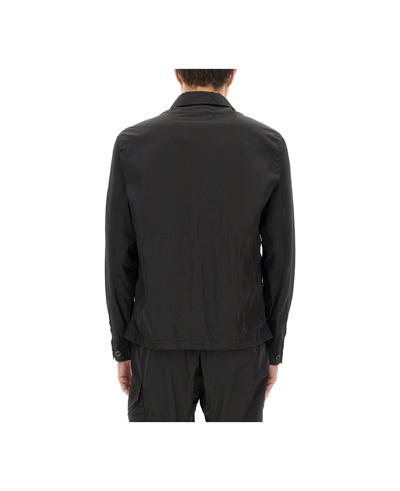 C.P. Company Jacket With Gabardine - BLACK