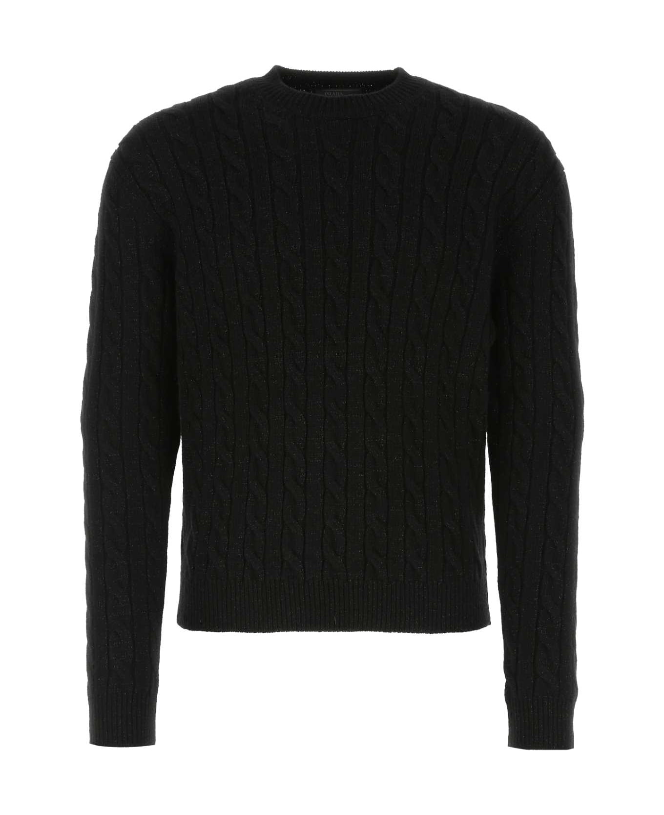 Prada Black Wool Blend Sweater - Black
