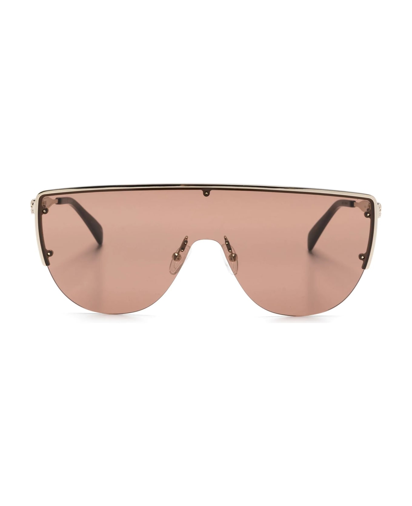 Alexander McQueen Eyewear Skull Sunglasses In Gold - Gold サングラス