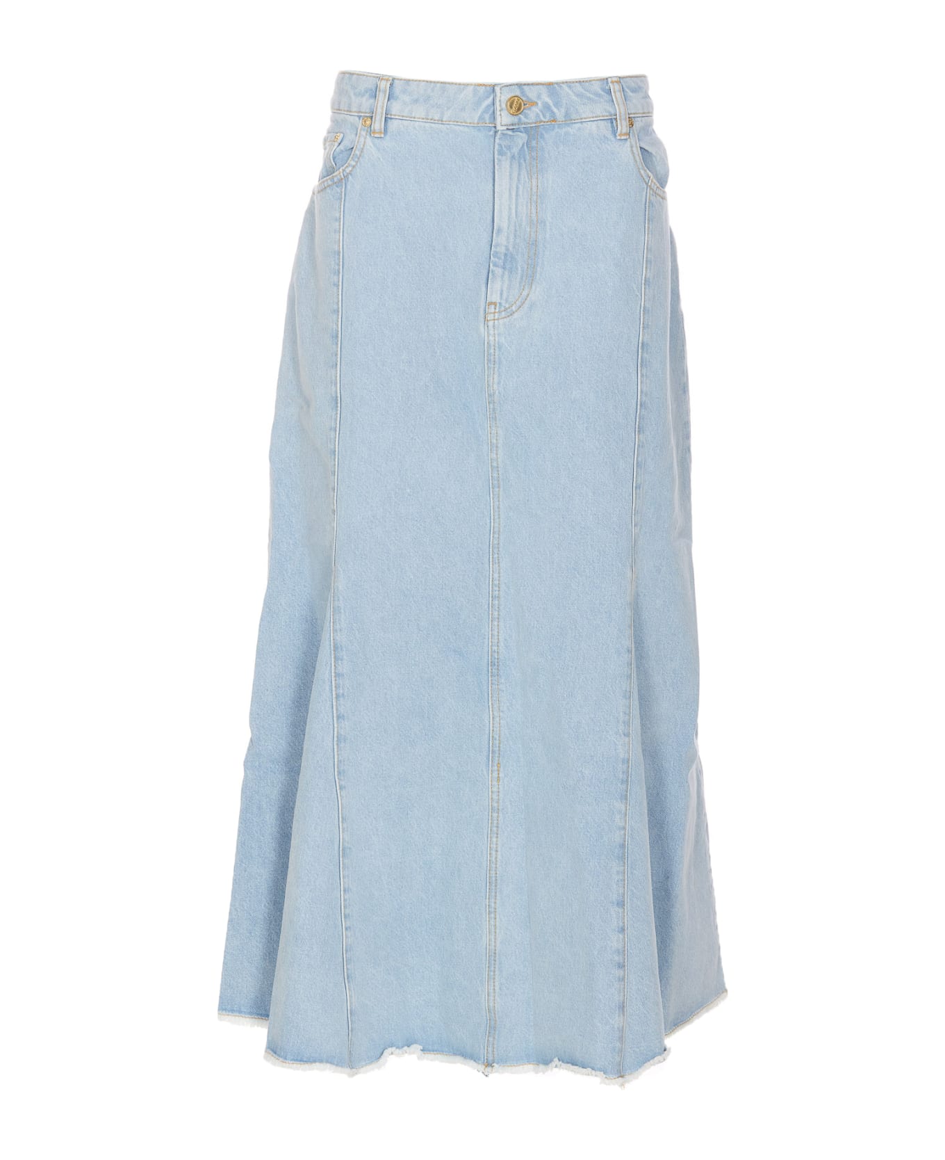Ganni Denim Midi Skirt - Light Blue スカート