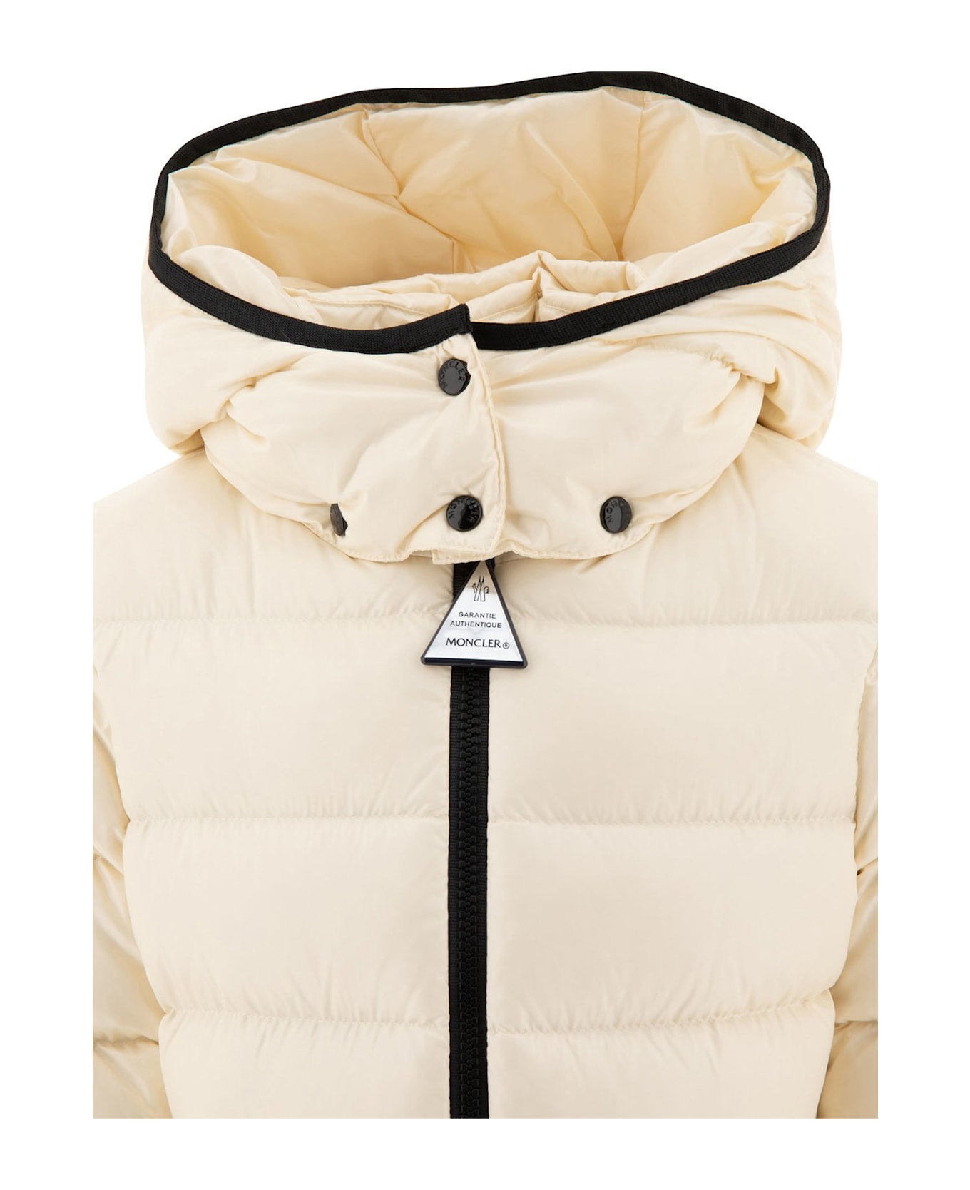 Moncler Logo Patch Hooded Down Jacket