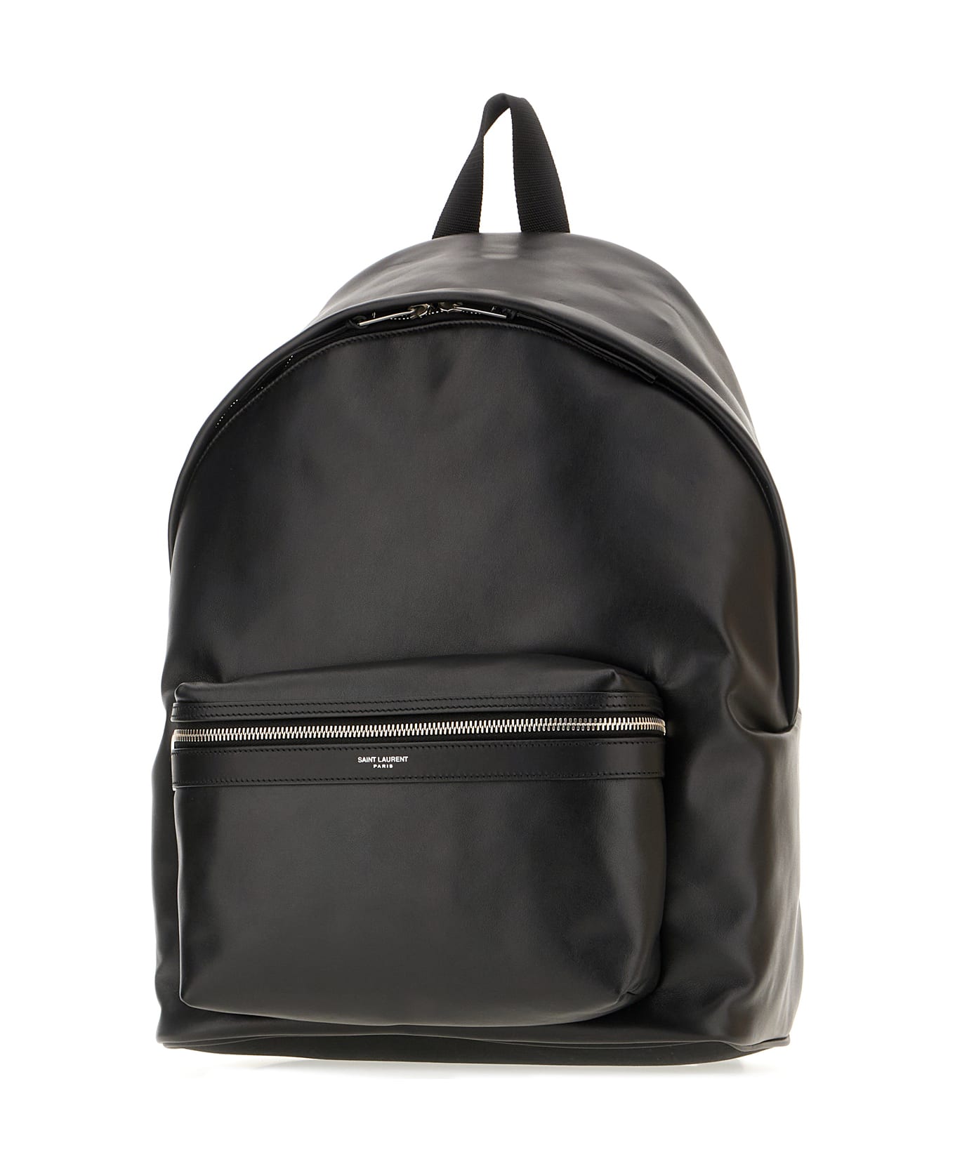 Saint Laurent Black Leather Backpack - BLACK