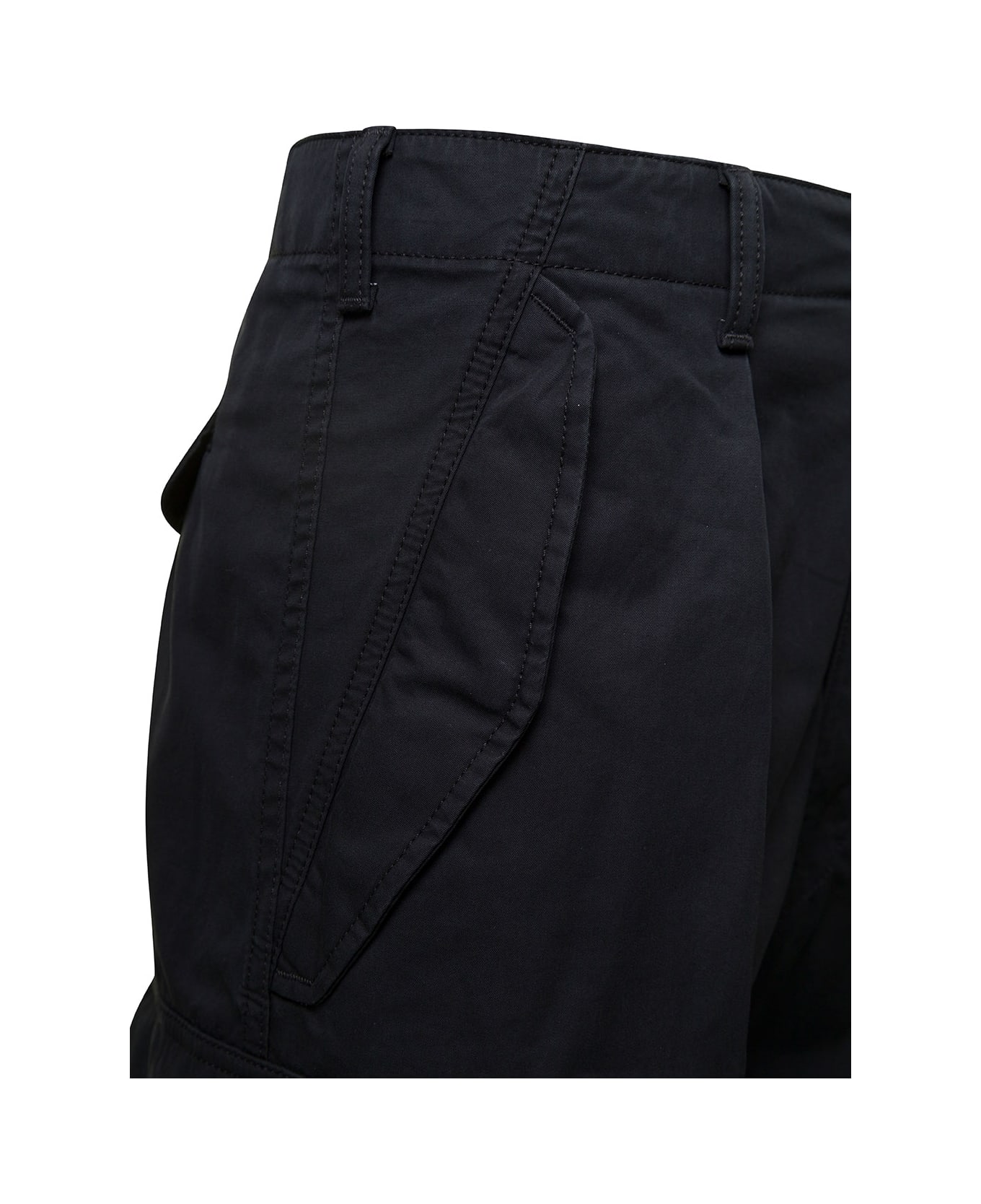 Tom Ford Black Straight Leg Cargo Pants In Cotton Man - Black