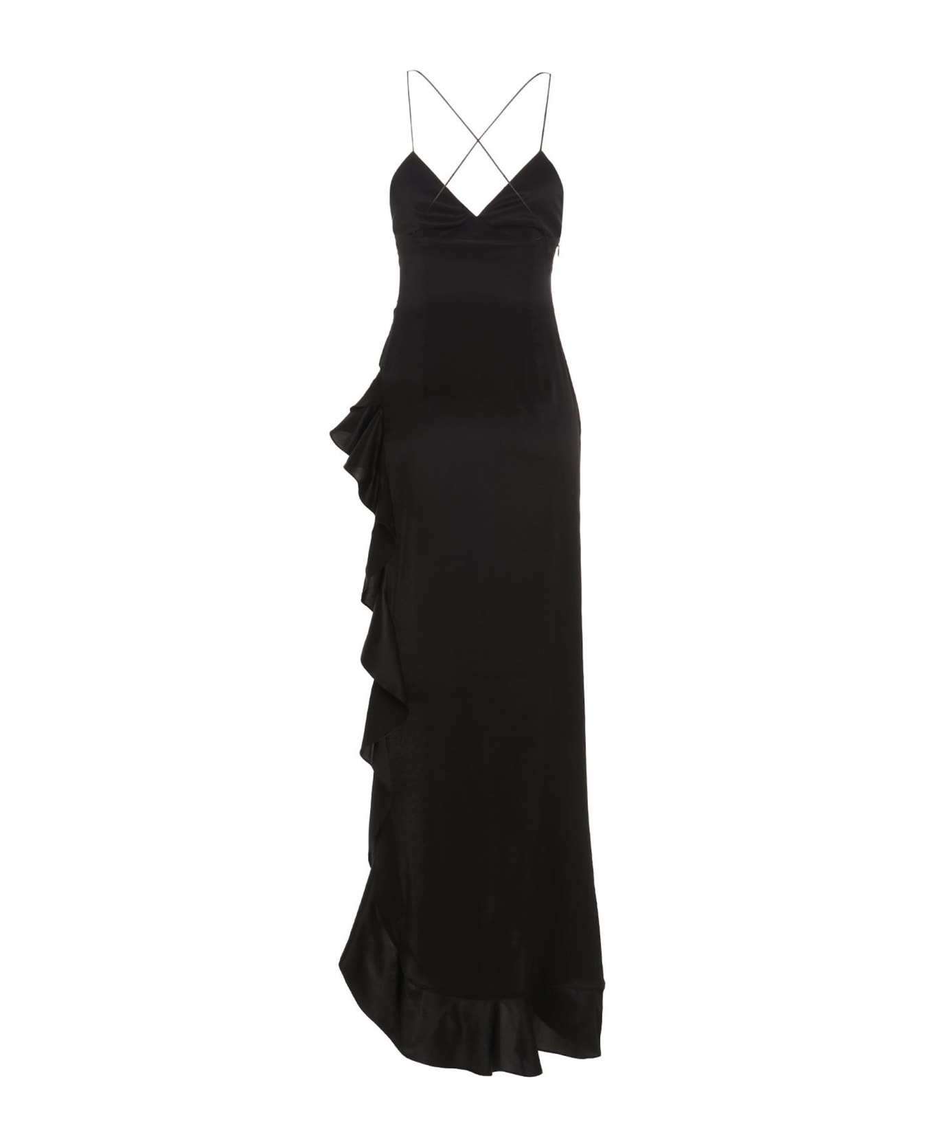 Alessandra Rich Crystal Silk Dress - Black   ワンピース＆ドレス