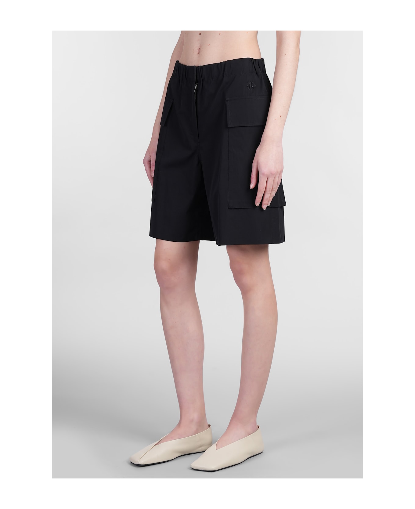 Jil Sander Shorts In Black Cotton - black
