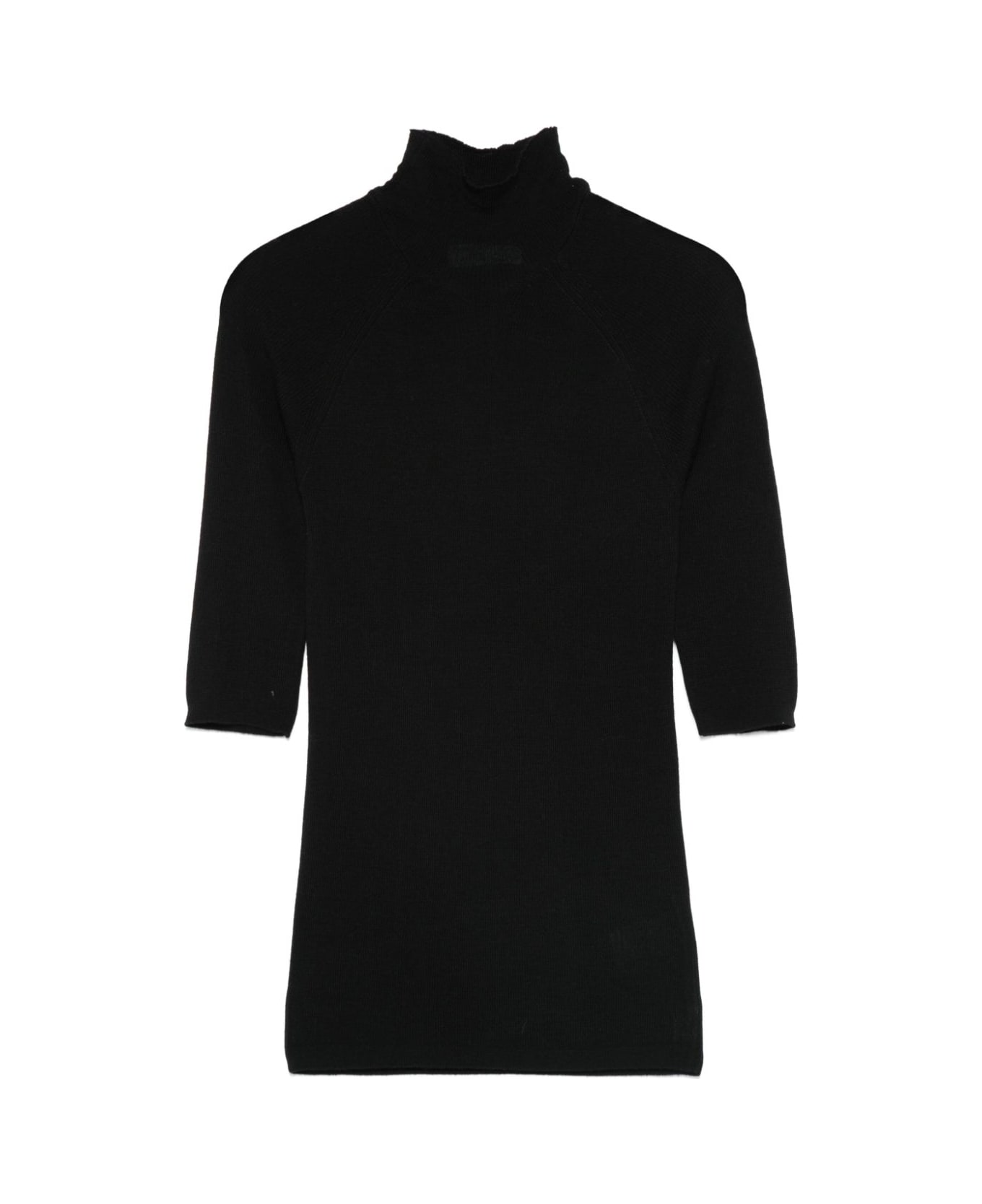 Majestic Filatures Wool And Silk Blend High-neck Sweater - Black