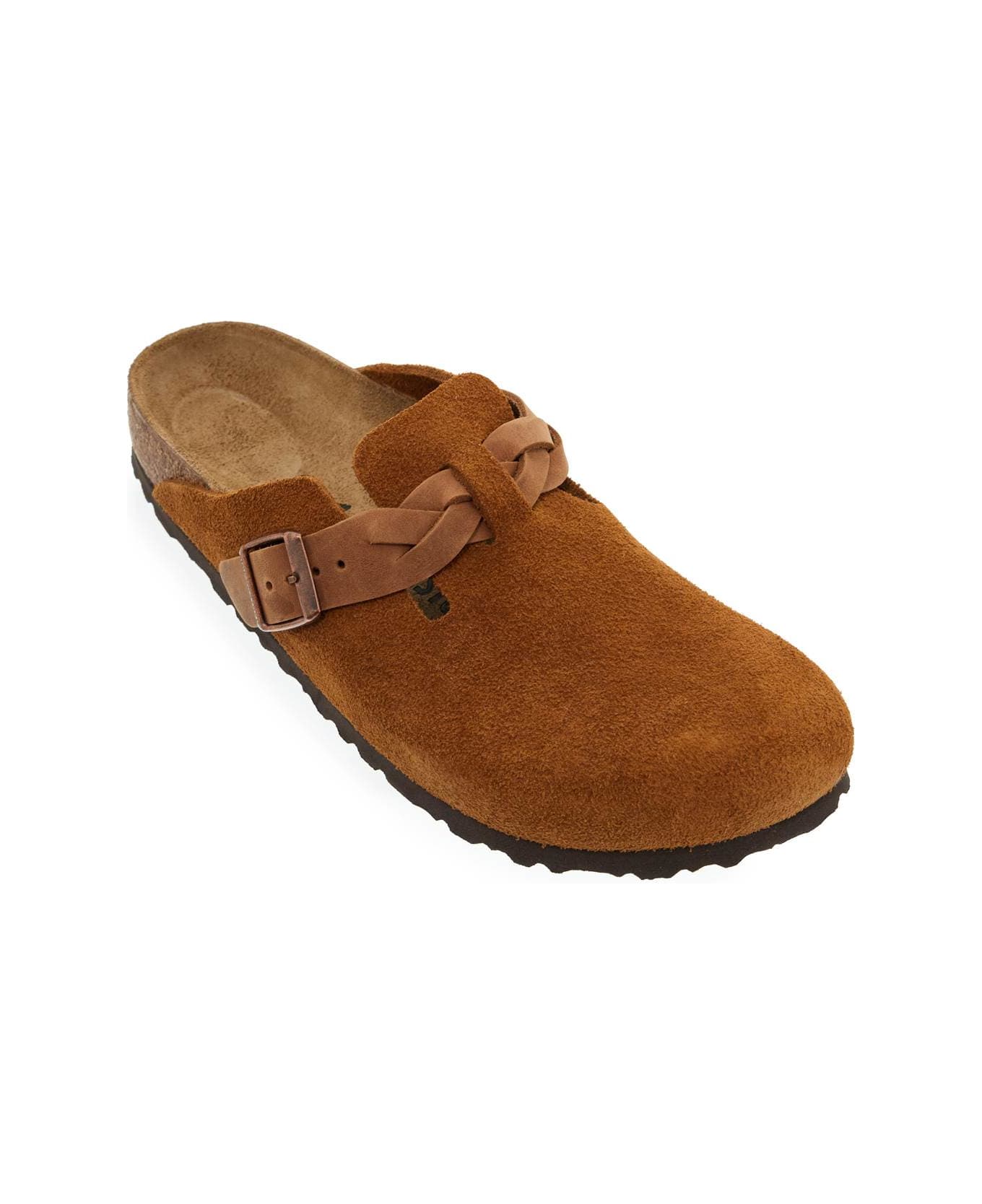 Birkenstock Boston Braided Clog - Leather Brown