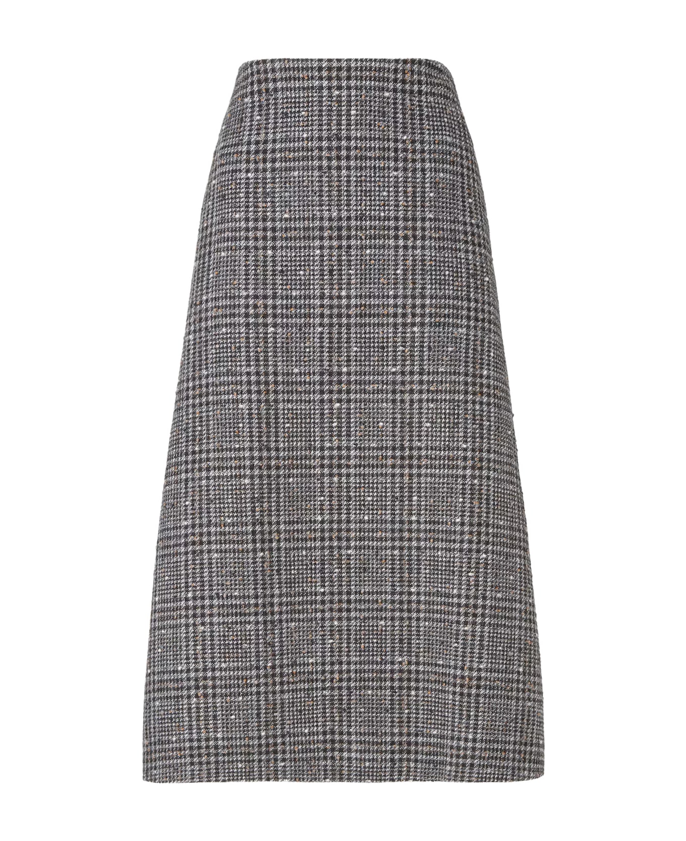 Fendi Check Tweed Skirt - SMOKE-25