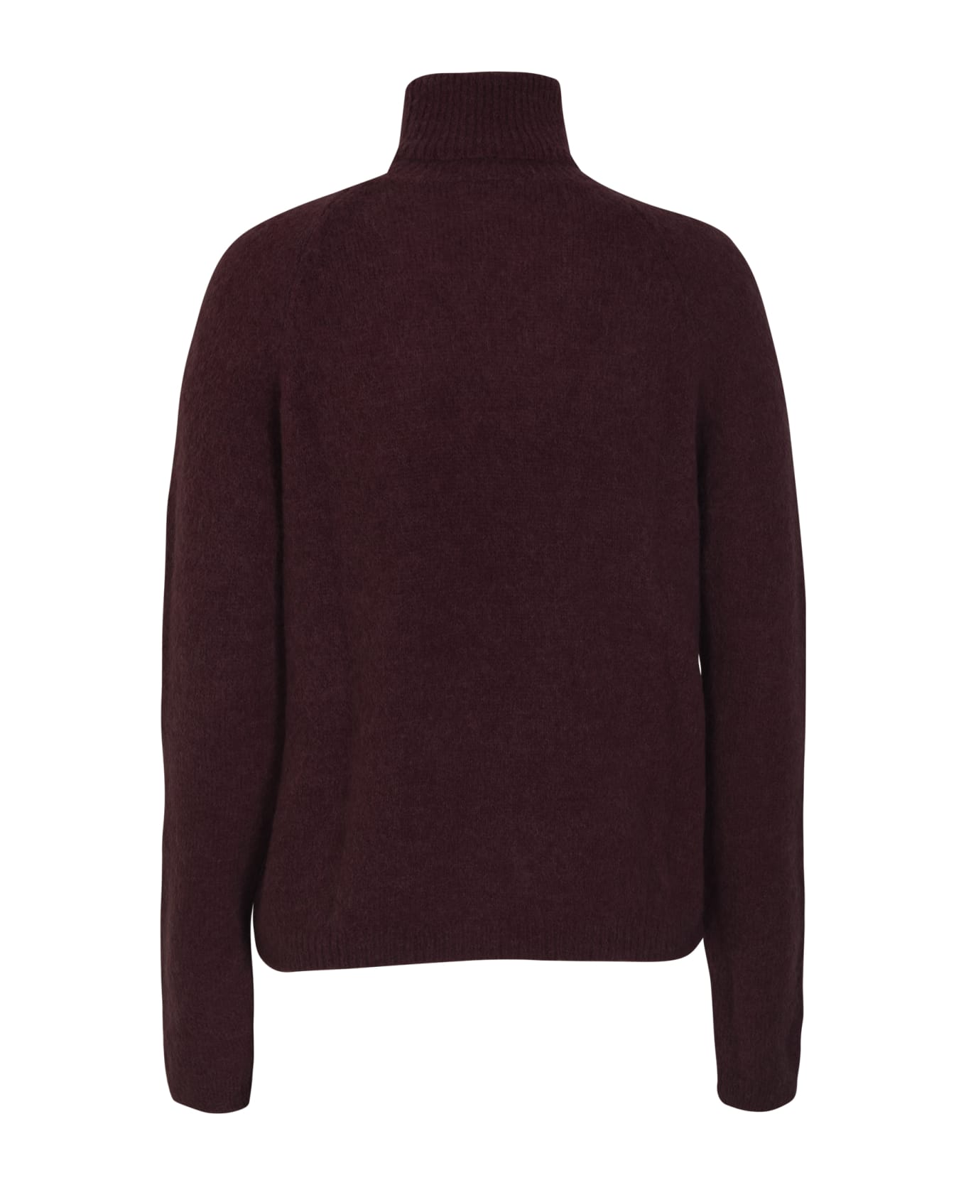 Base Roll Neck Ribbed Pullover - Prune