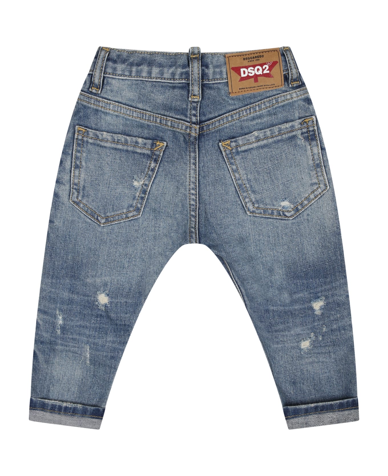 Dsquared2 Denim Jeans For Baby Boy With Logo - Denim