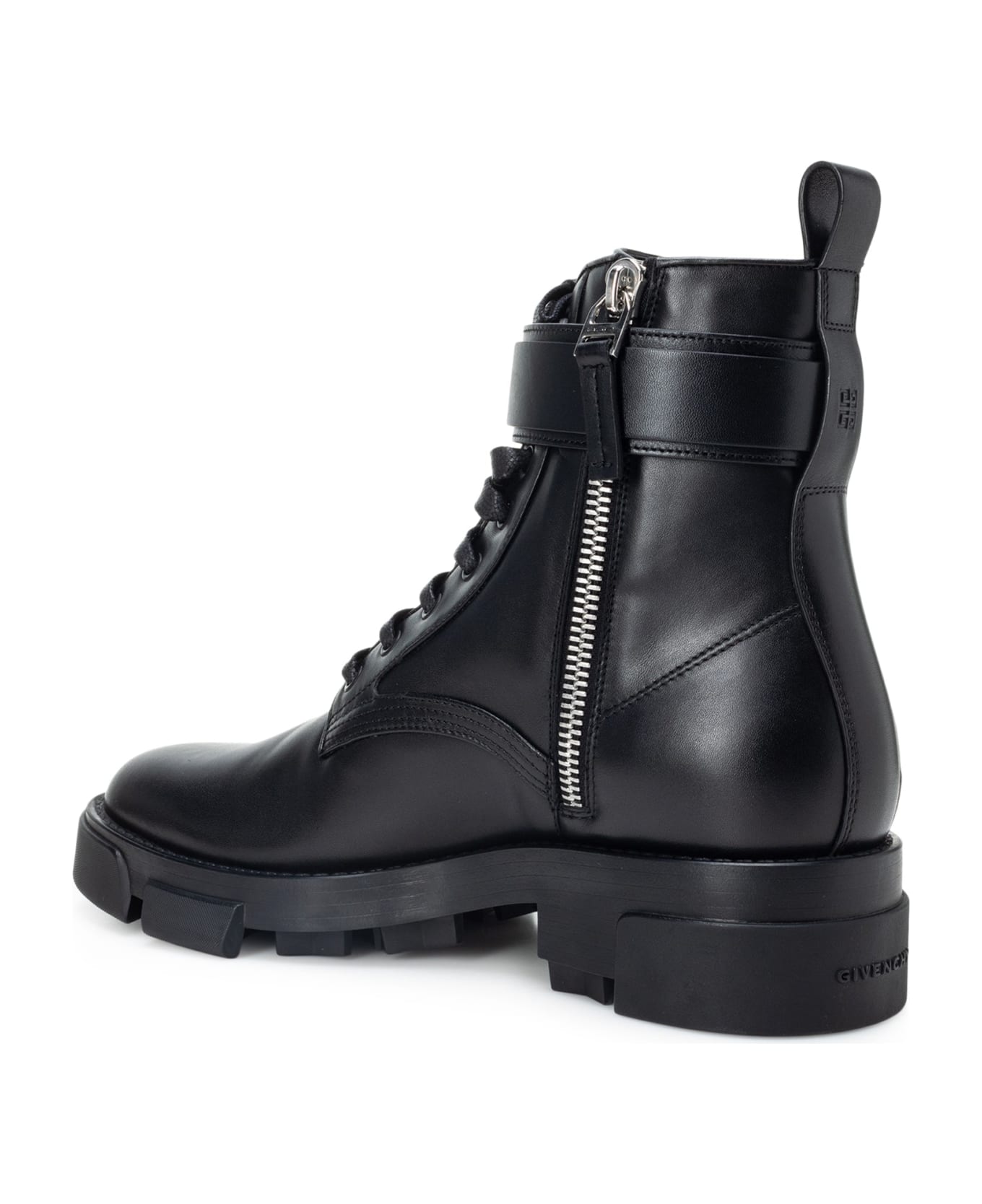 Givenchy Leather Combat Boots - Black