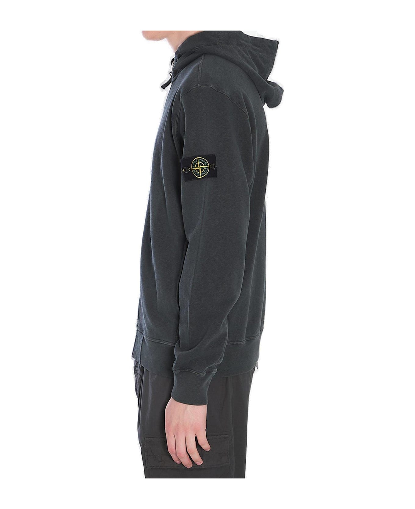 Stone Island Zip-up Hooded Jacket - GREY