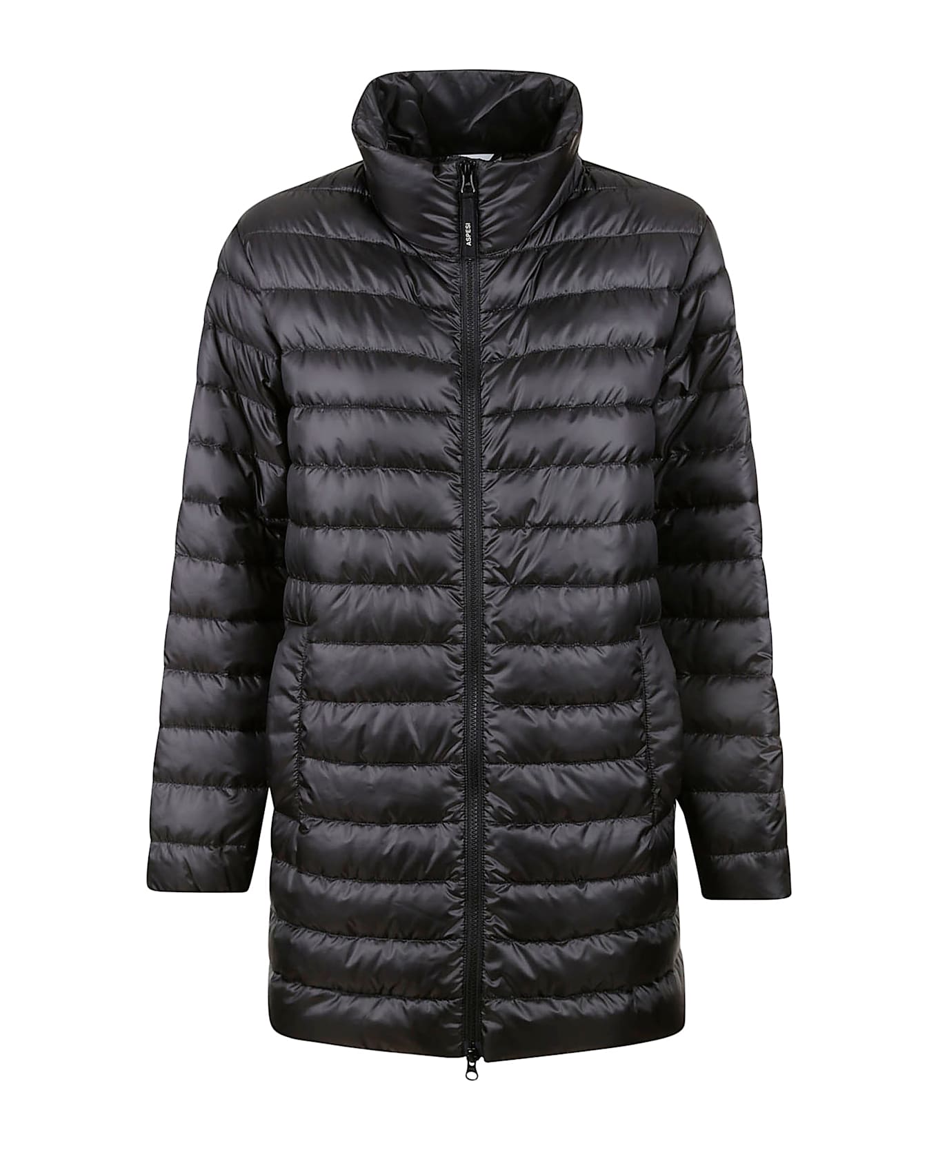 Aspesi Mid-length Zip Padded Jacket - Black 