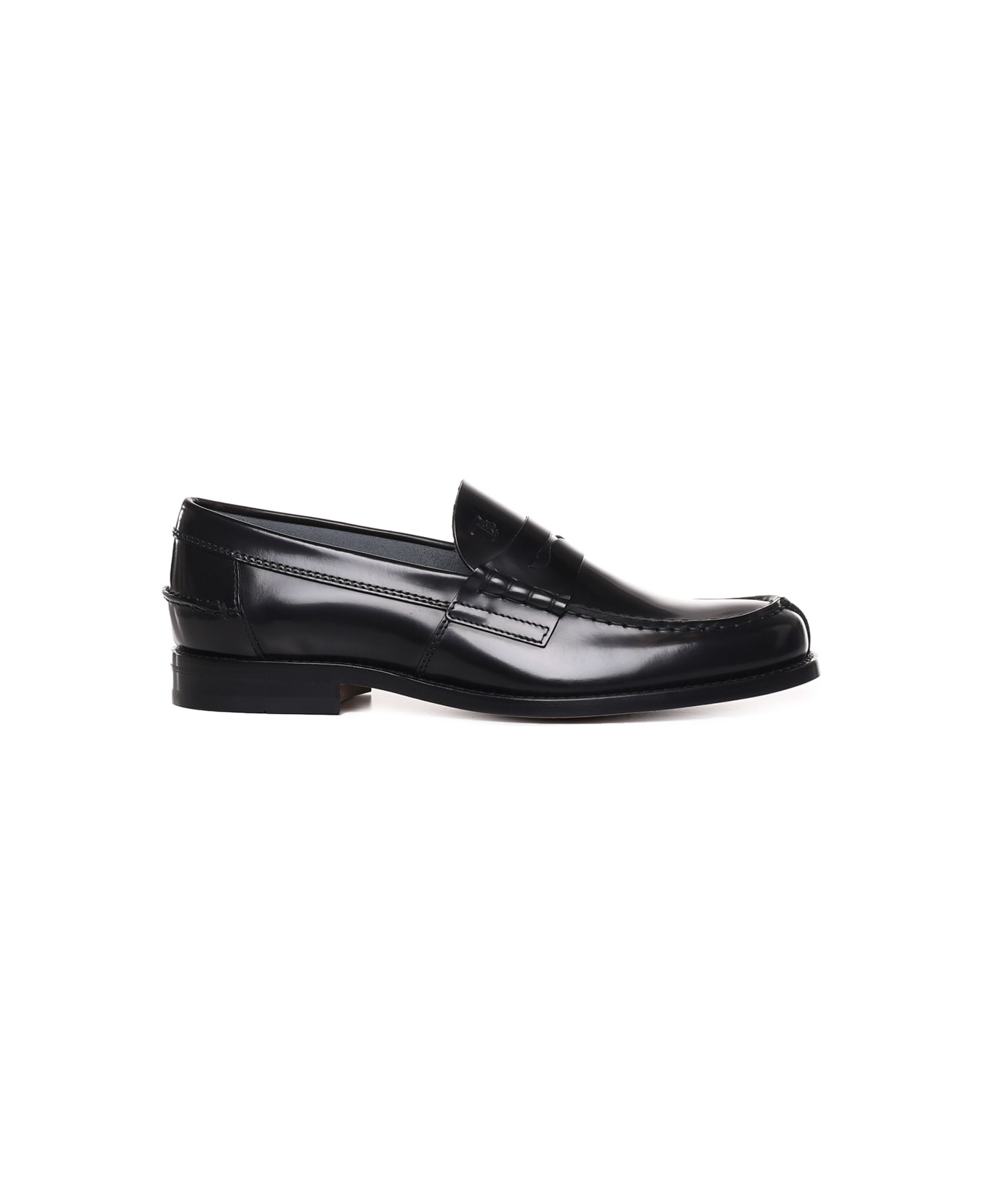 Tod's Leather Moccasin - Black ローファー＆デッキシューズ