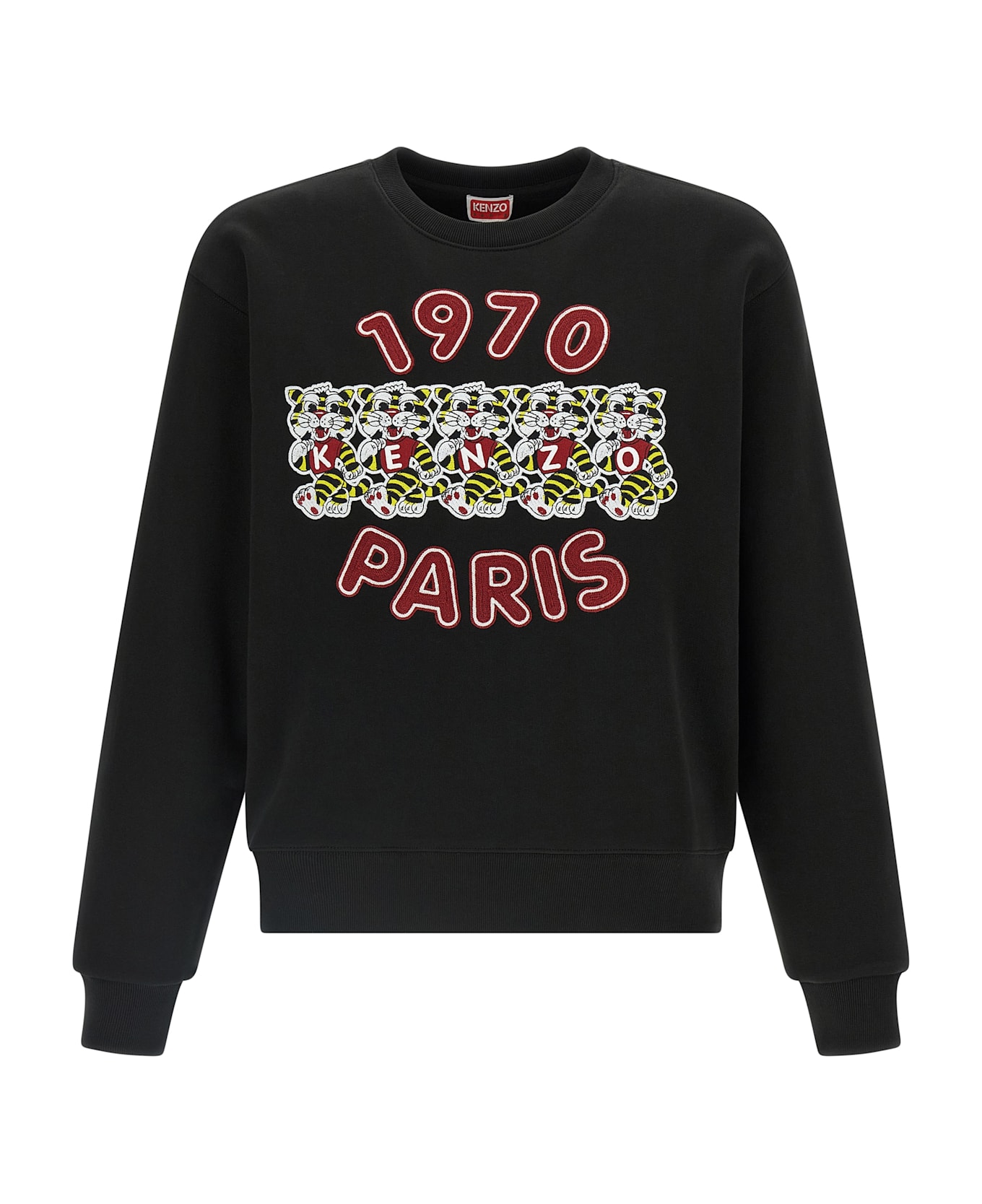 Kenzo 'wild Tiger Embroidered' Sweatshirt - Black  