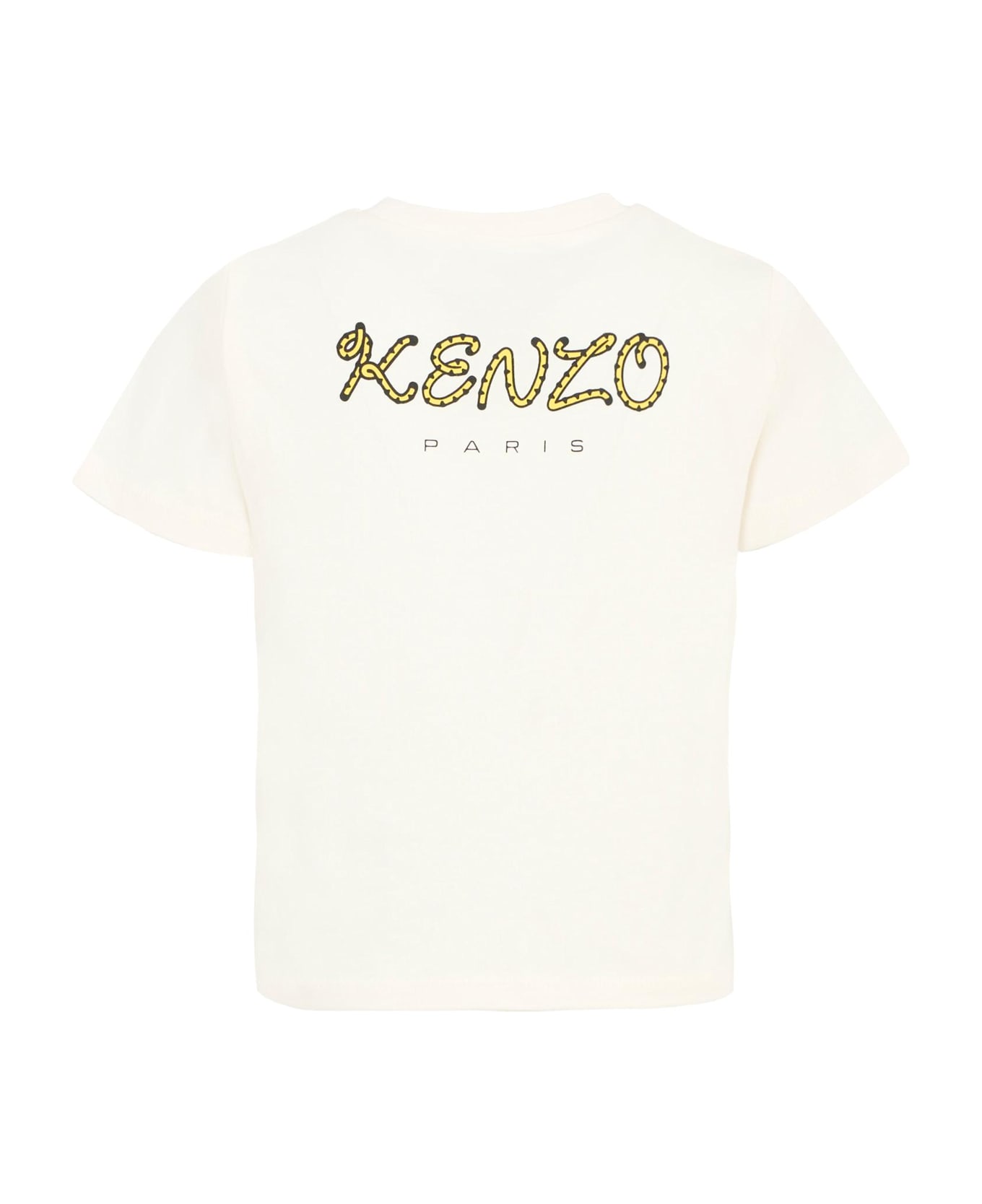 Kenzo Kids Ivory T-shirt For Kids With Kotora - Ivory