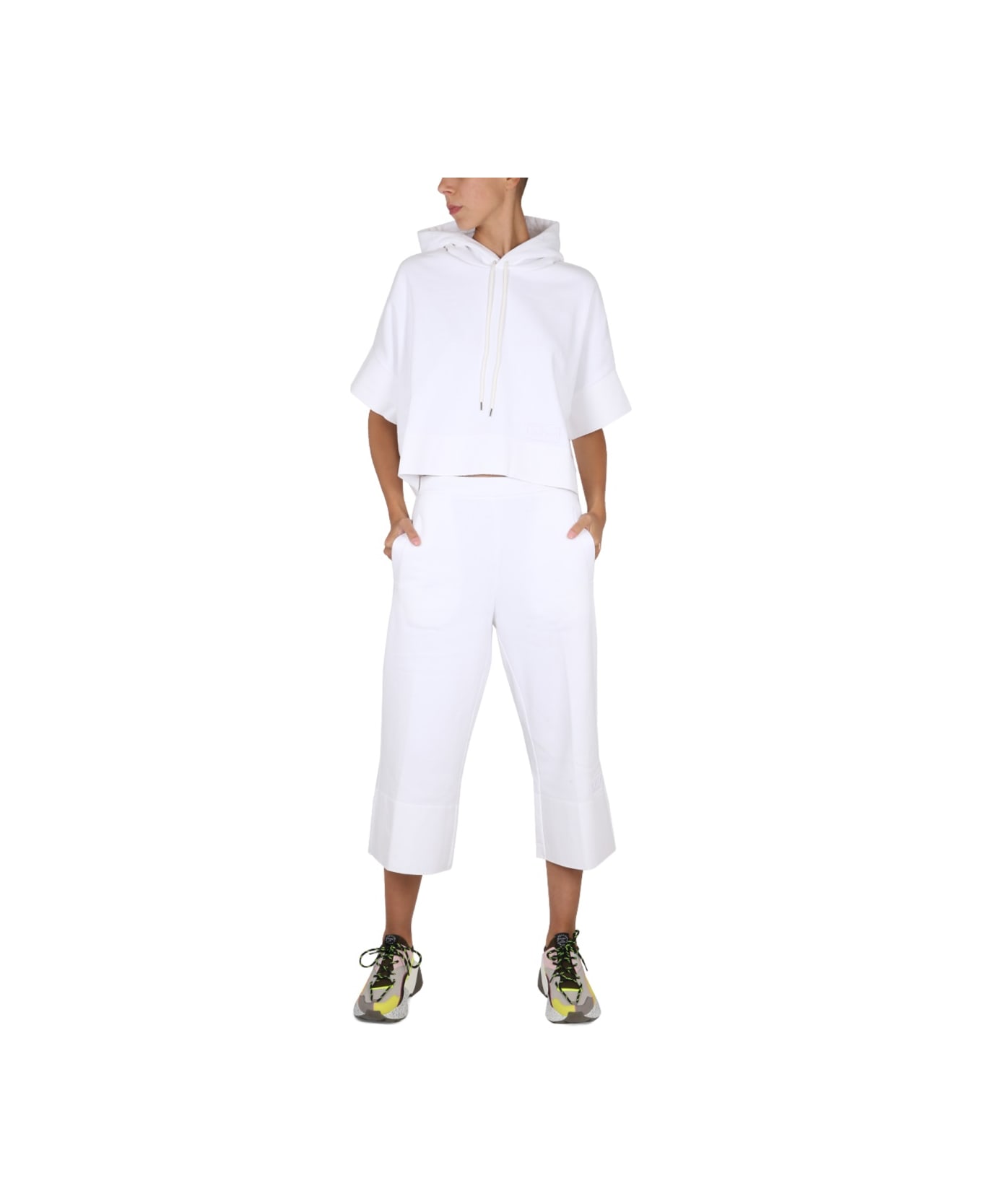 Stella McCartney Pantalone Con Ricamo Logo - WHITE