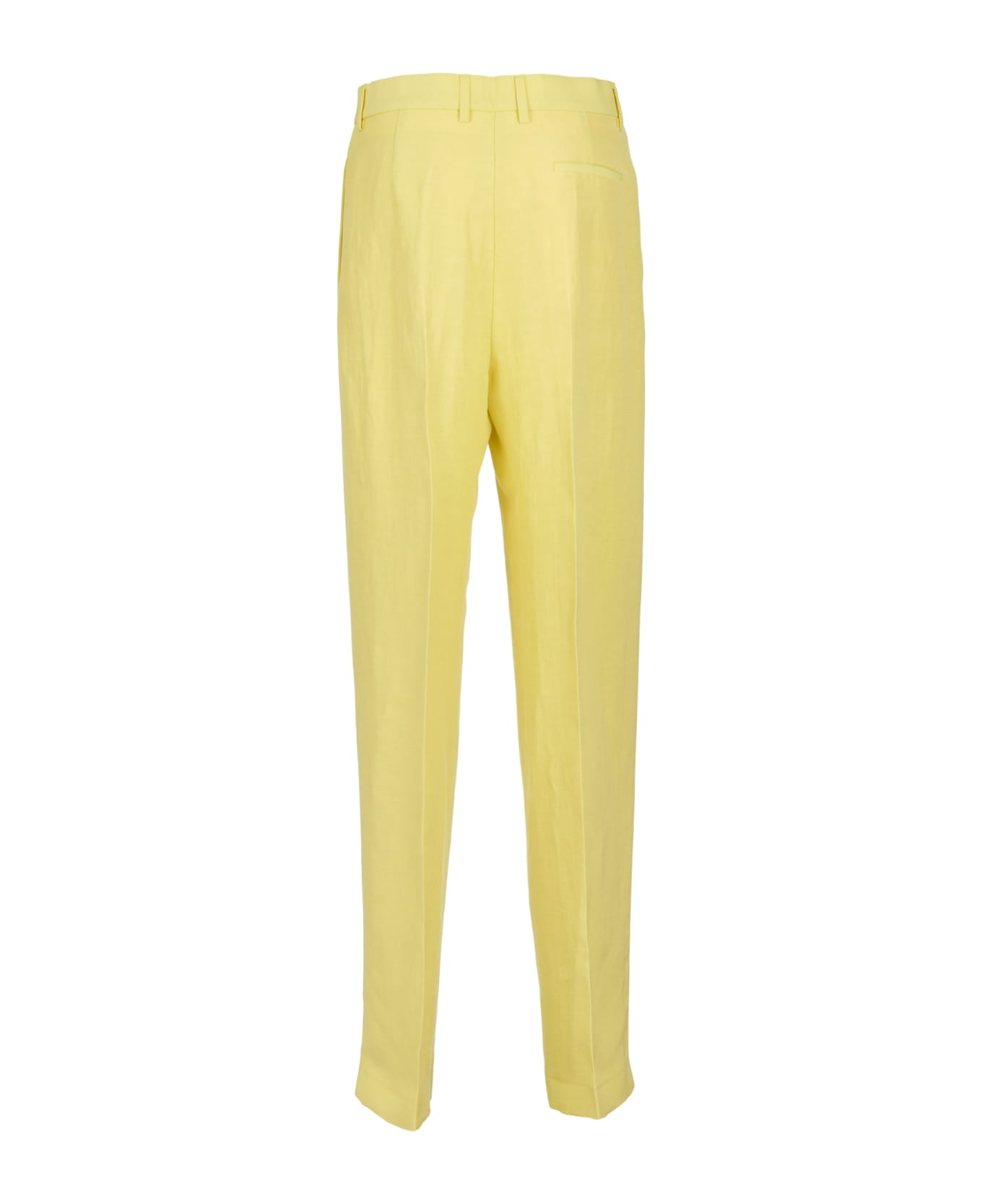 MSGM Concealed Fitted Trousers - Yellow ボトムス