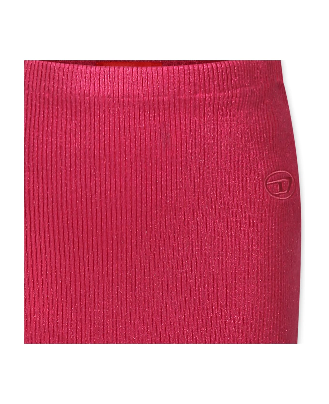 Diesel Fuchsia Skirt For Girl With Logo - Fuchsia