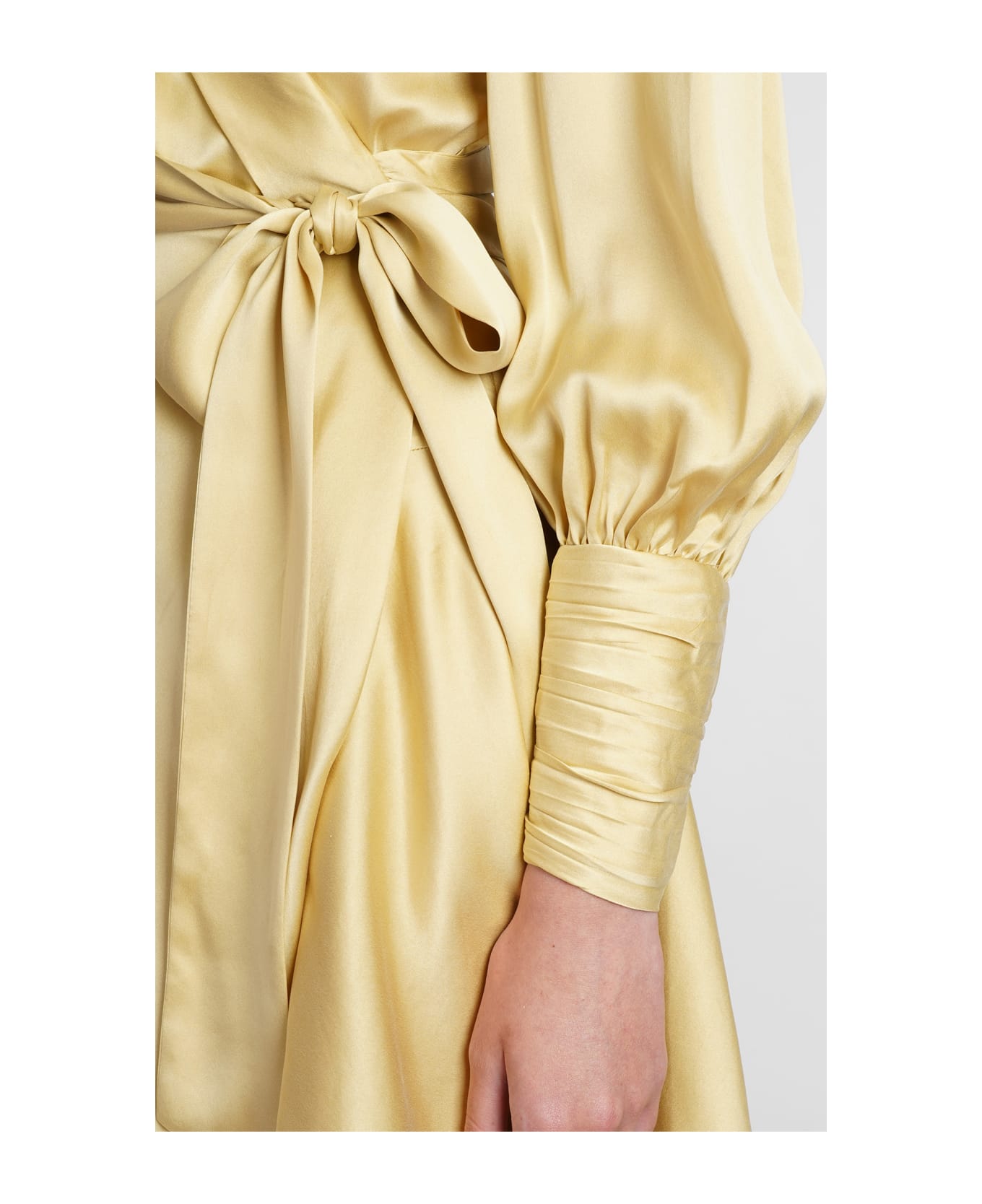 Zimmermann Dress In Yellow Silk - yellow