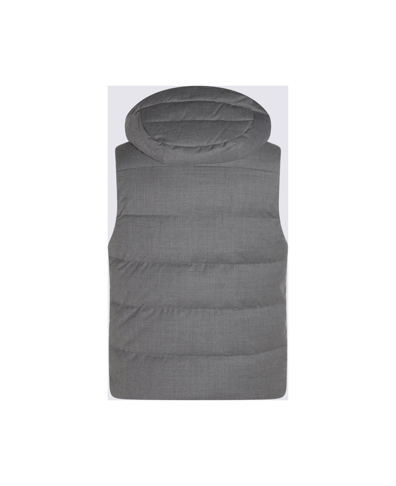 Moorer Grey Wool Down Jacket - Grey