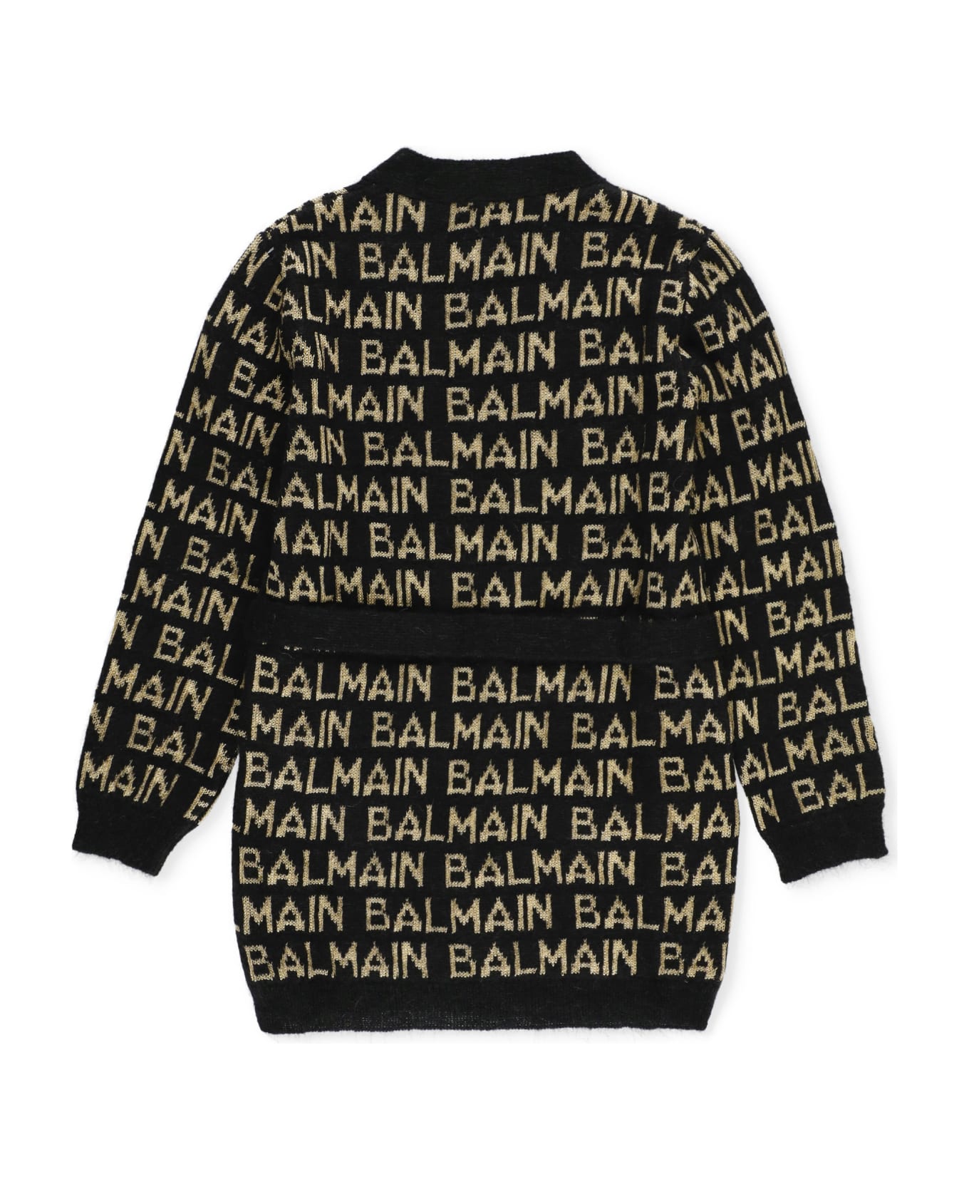 Balmain Cardigan With Logo - Black