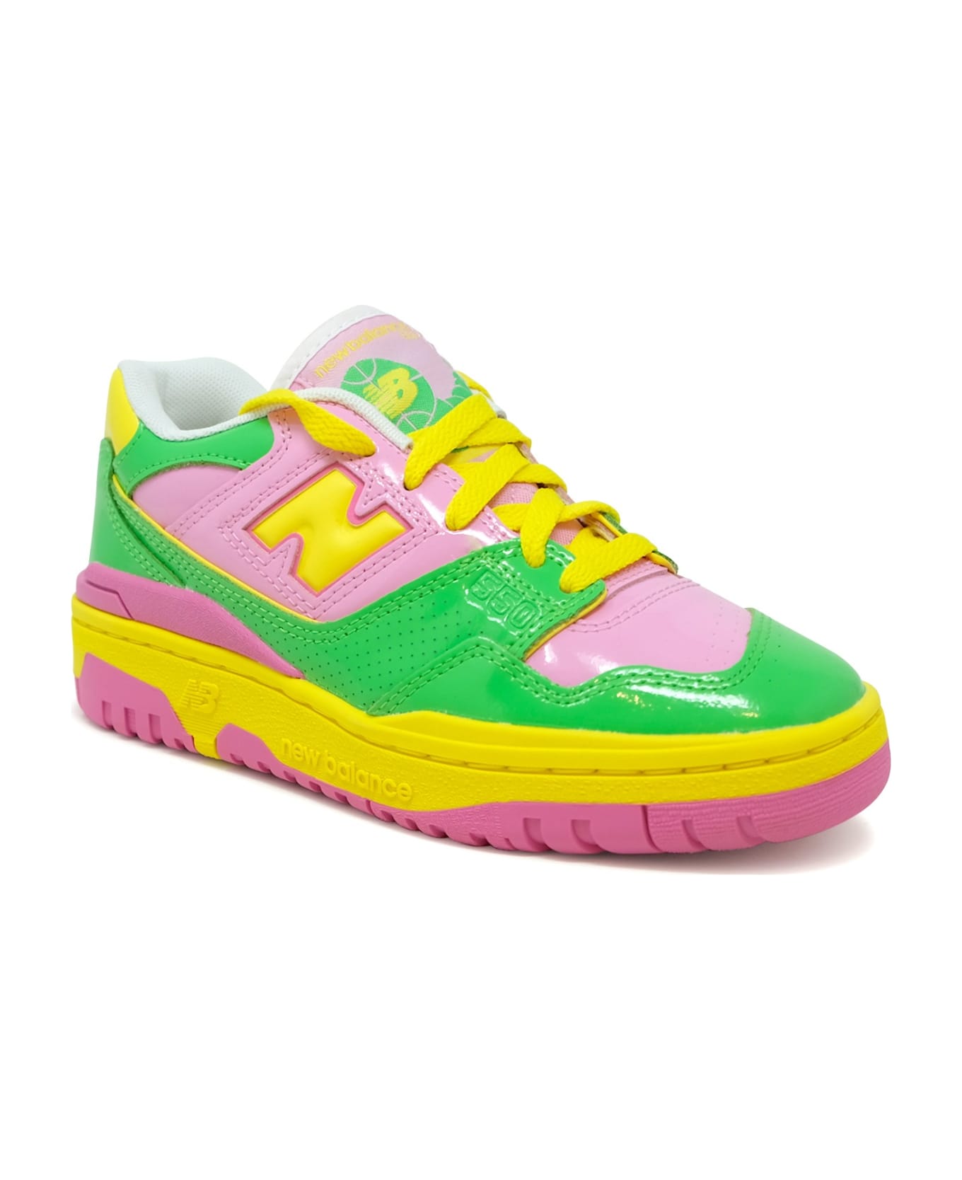 New Balance Multicolor Leather Sneaker - Pink