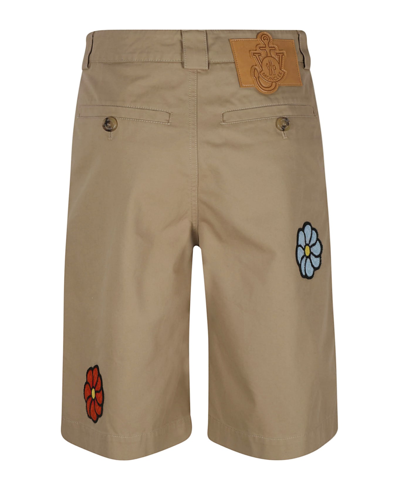 Moncler Genius Floral Embroidered Shorts - Beige