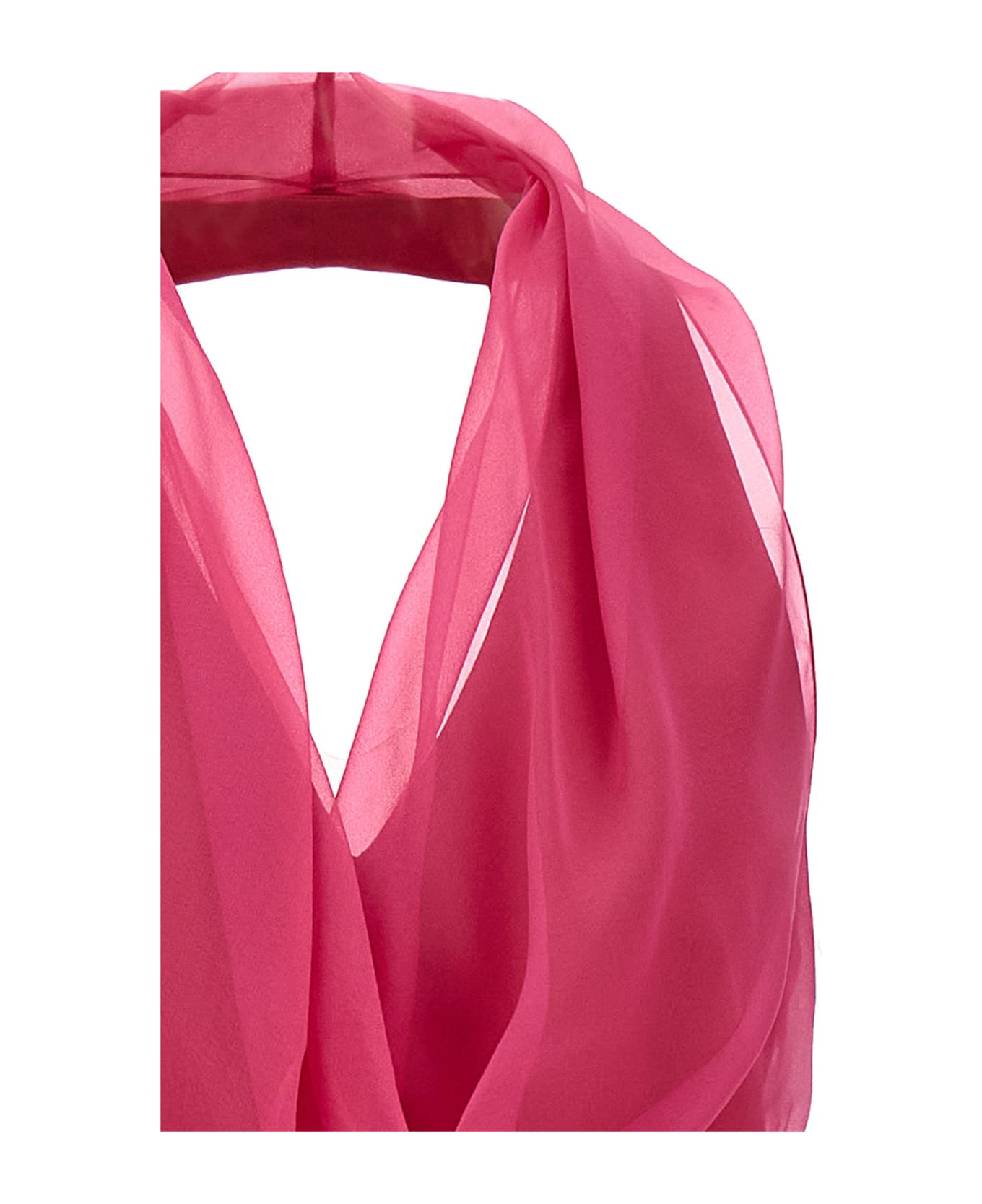 Alberta Ferretti Chiffon Top - Fuchsia