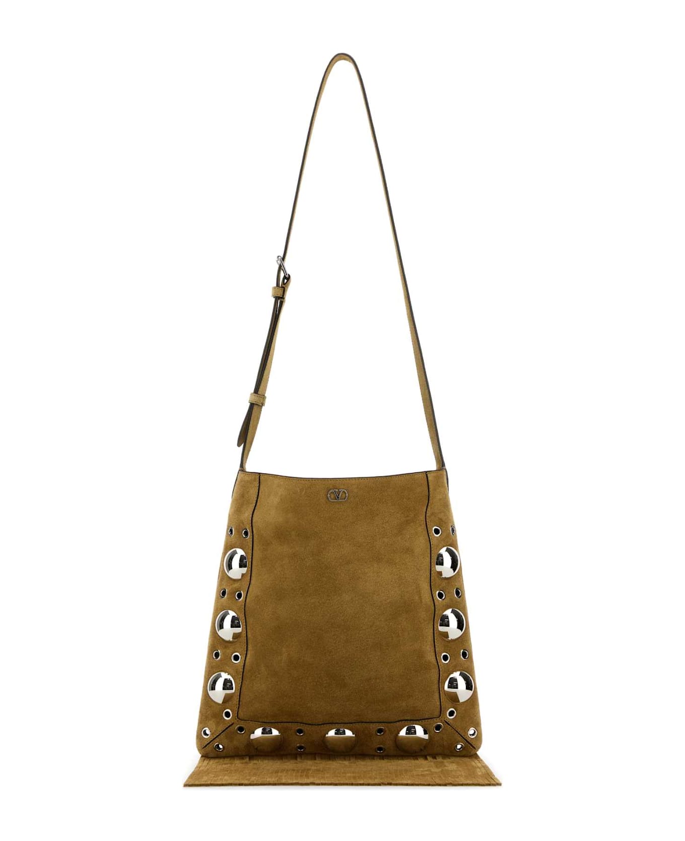 Valentino Garavani Beige Suede Nellcã´te Crossbody Bag - HAVANABEIGE