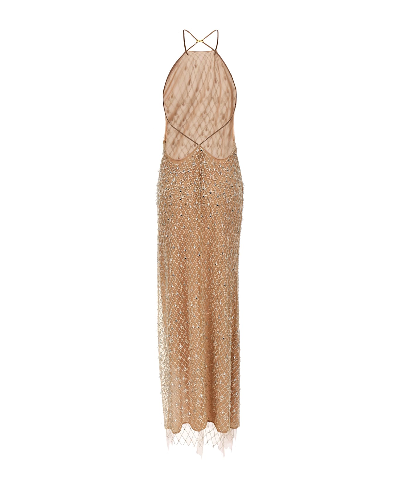 Elisabetta Franchi Crystal 
red Carpet
 Dress - Pink