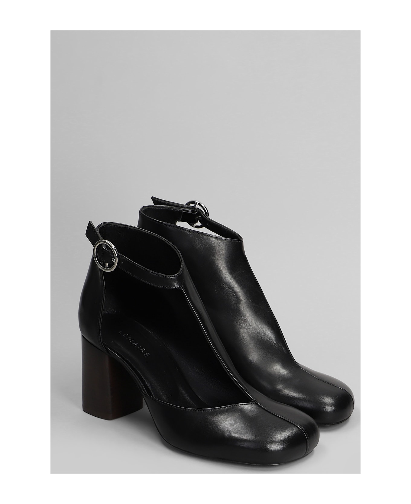 Lemaire High Heels Ankle Boots - Black