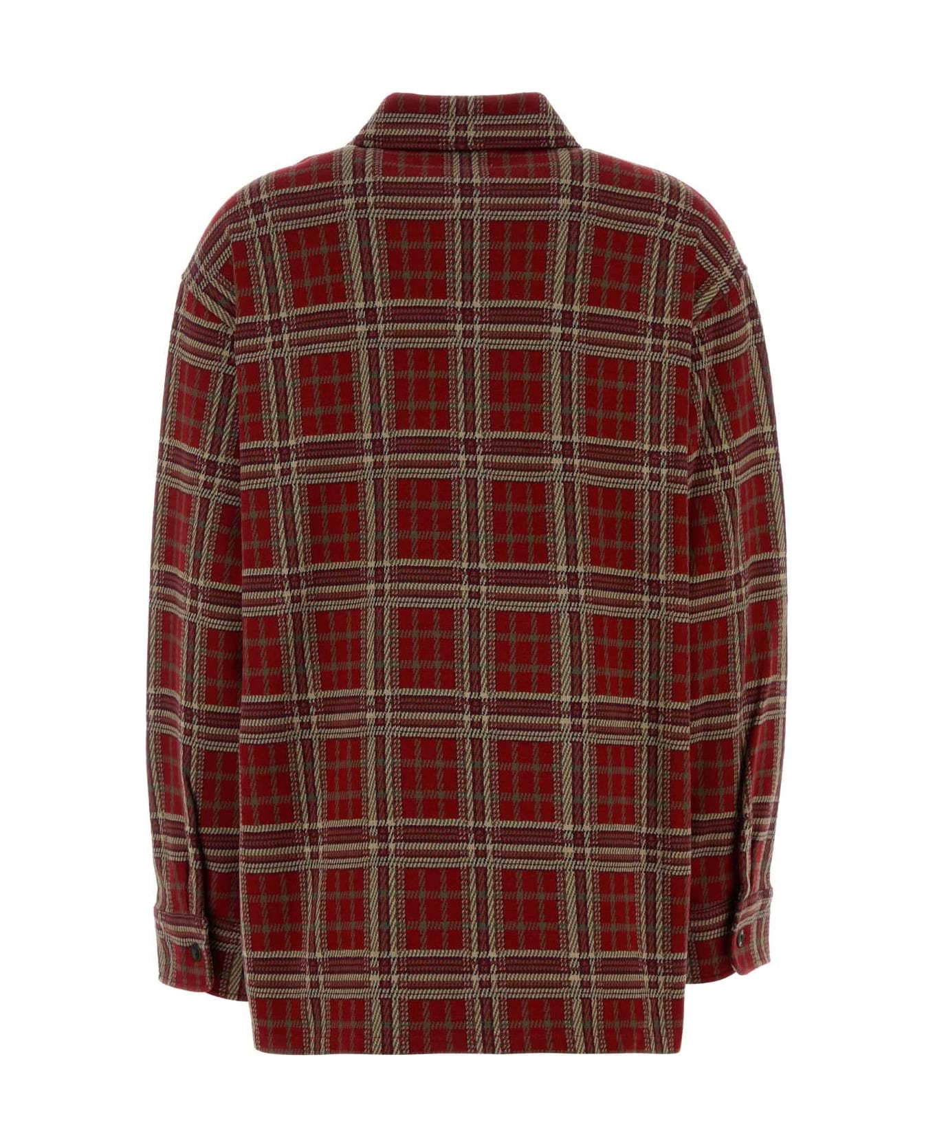 Isabel Marant Embroidered Cotton Oversize Bruna Shirt - RED