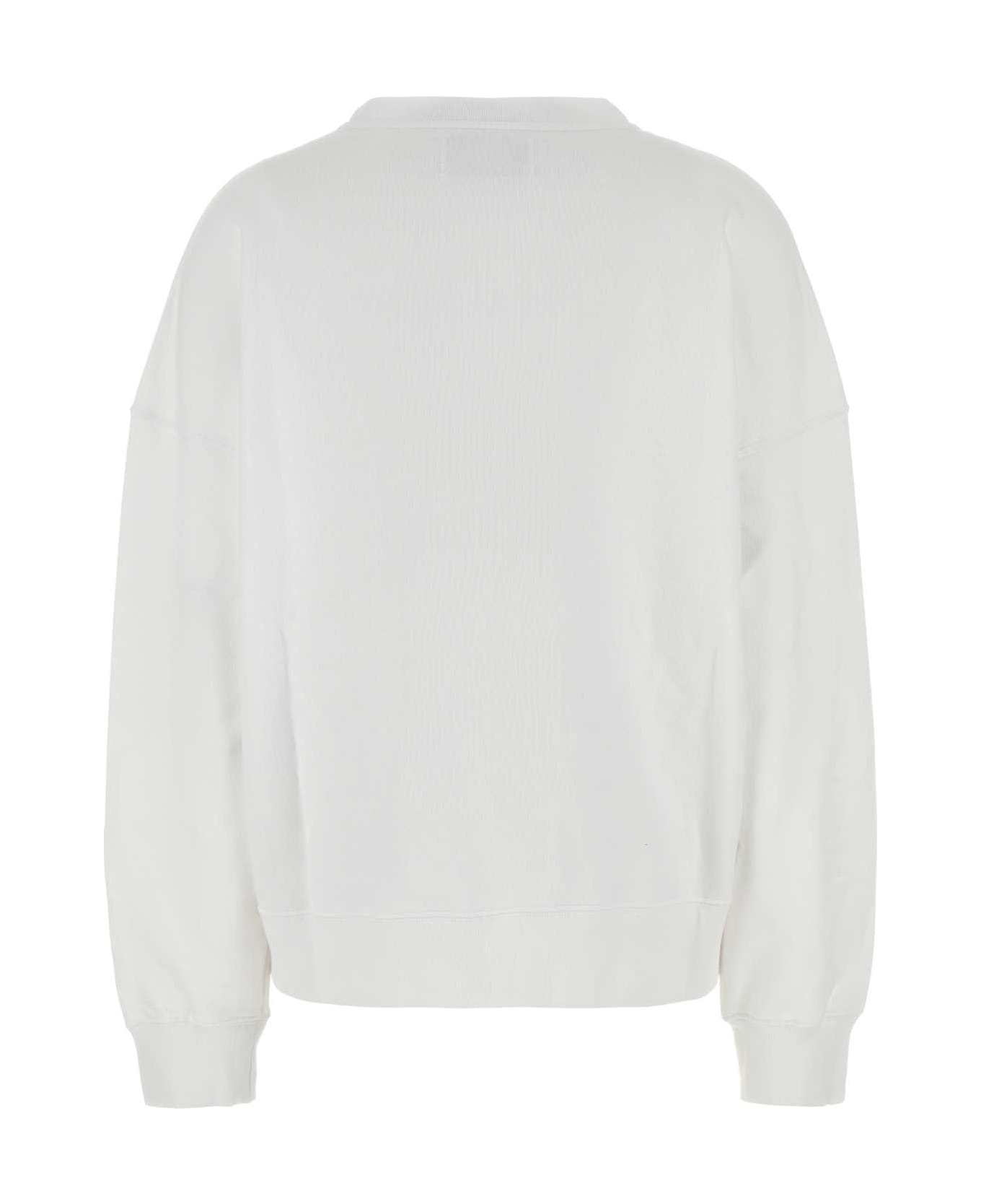 Golden Goose White Cotton Sweatshirt - OPTICWHITE